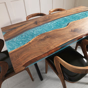 Cascade Epoxy River Table & Resin Dining Table