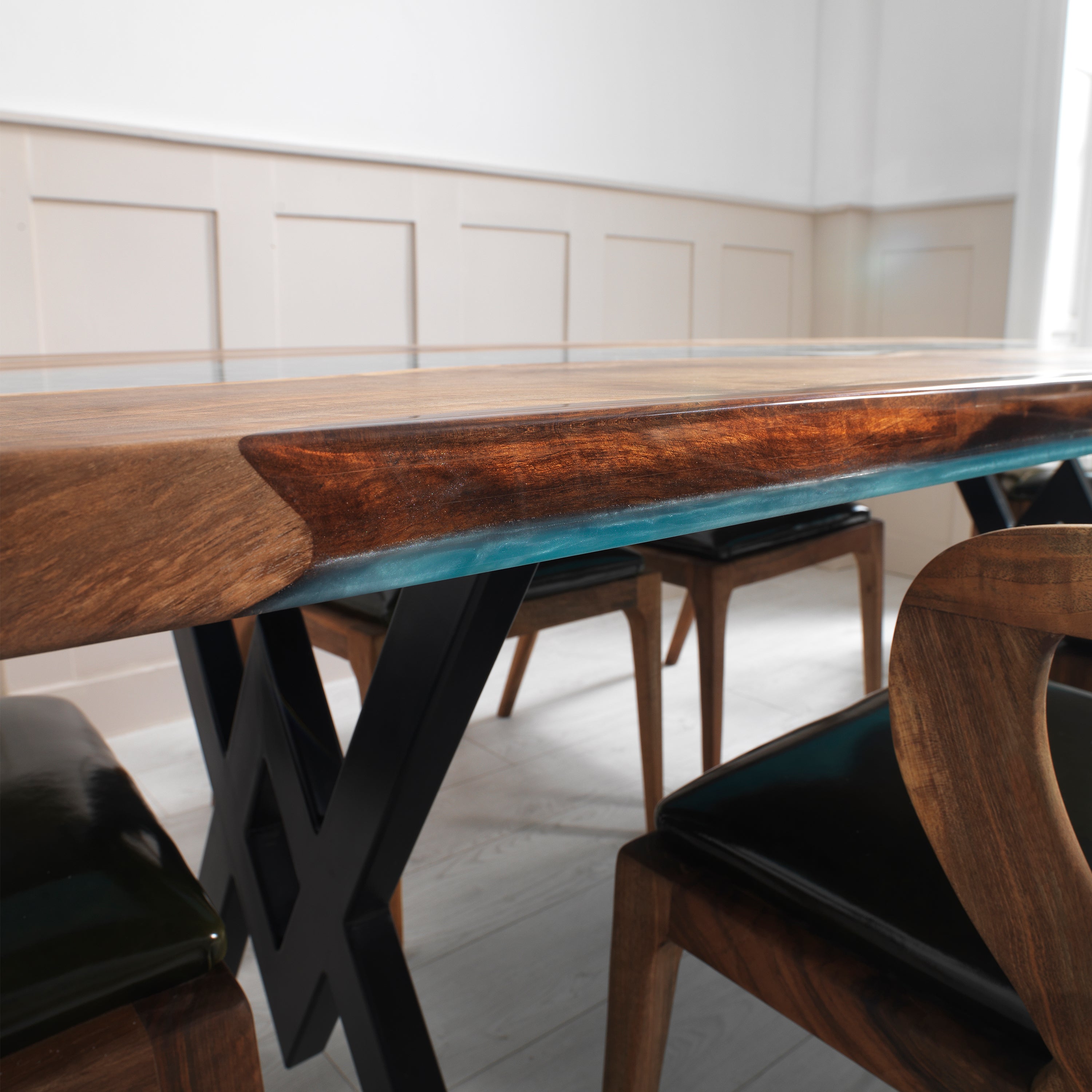 Cascade Epoxy River Table & Resin Dining Table