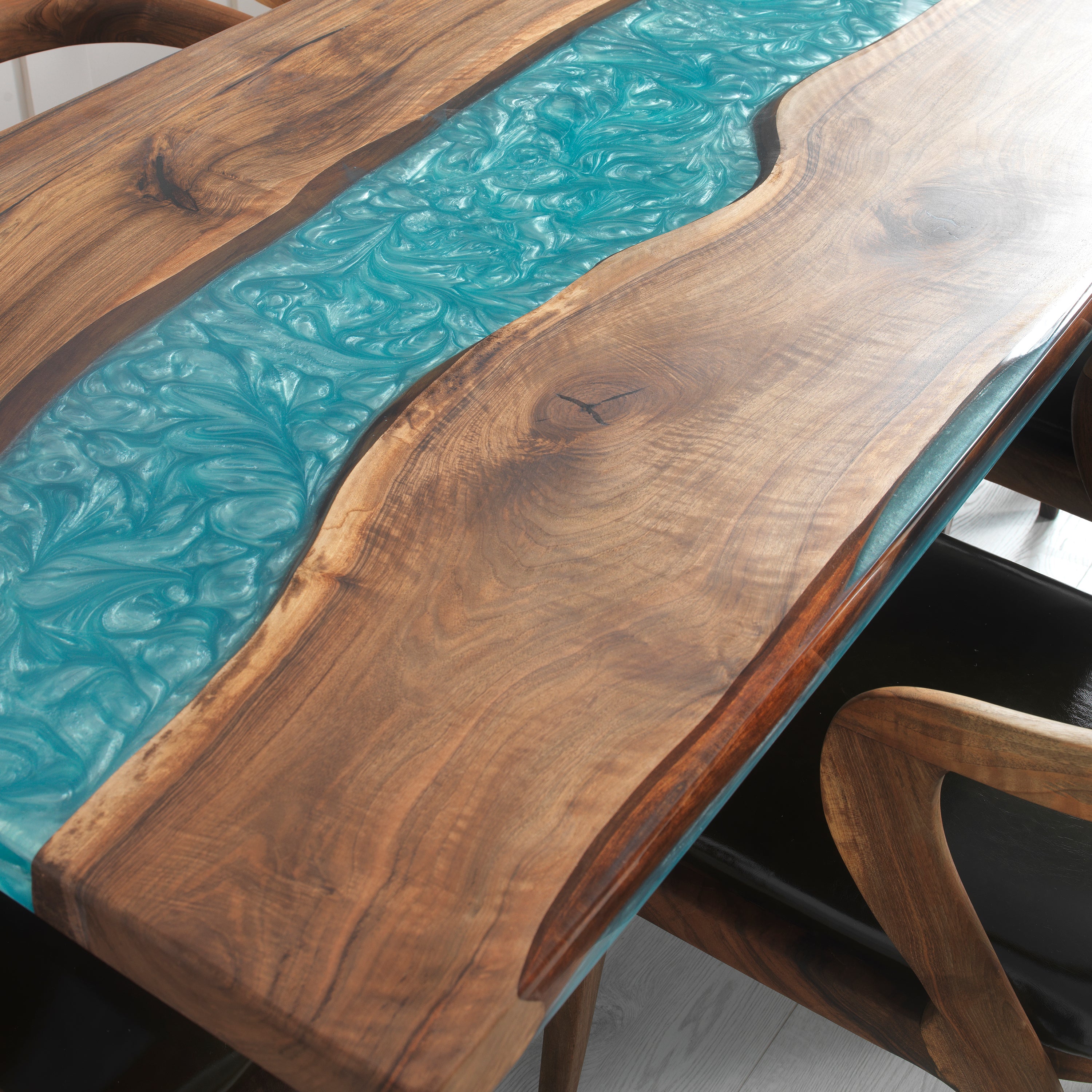 Cascade Epoxy River Table & Resin Dining Table