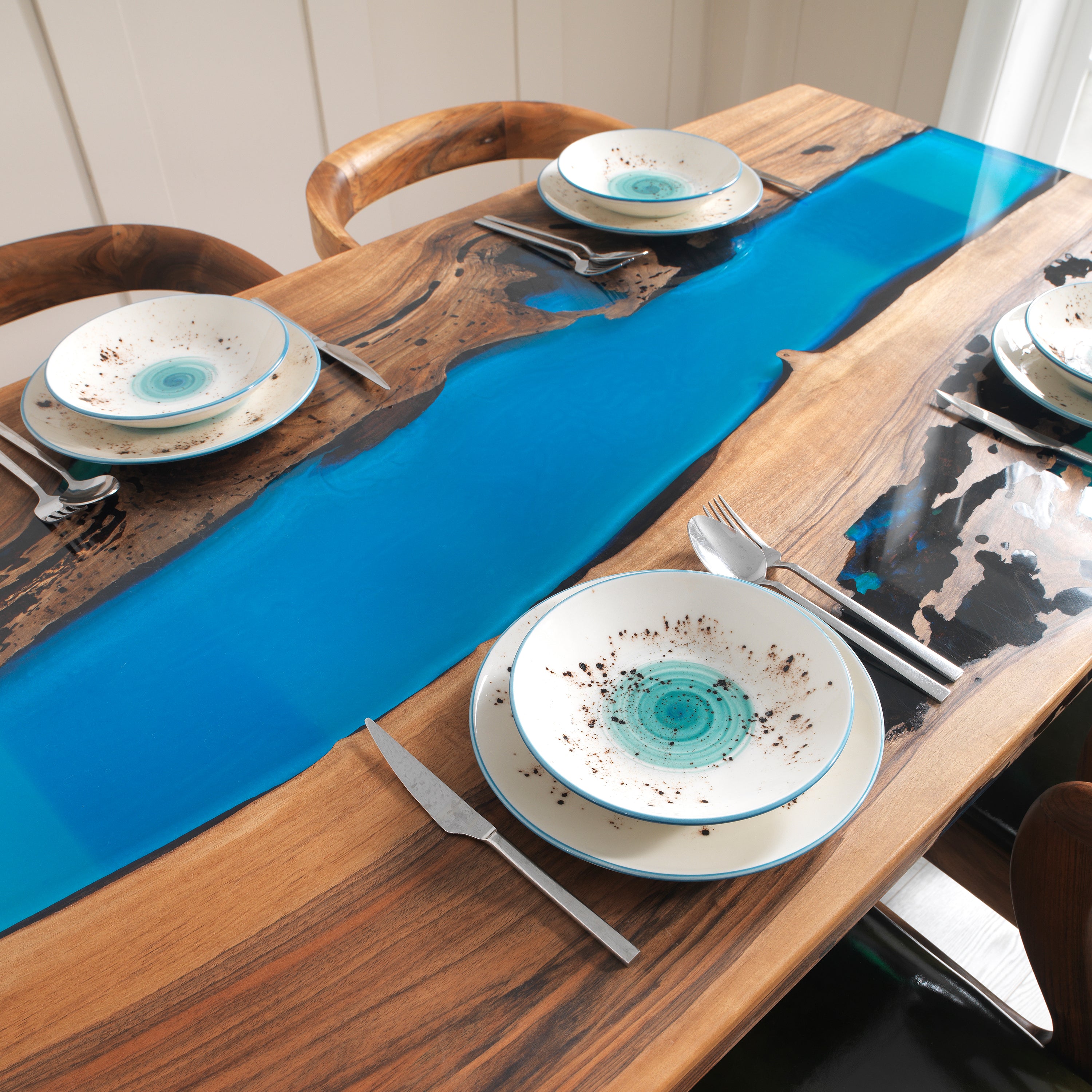 Oasis Epoxy River Table & Resin Dining Table