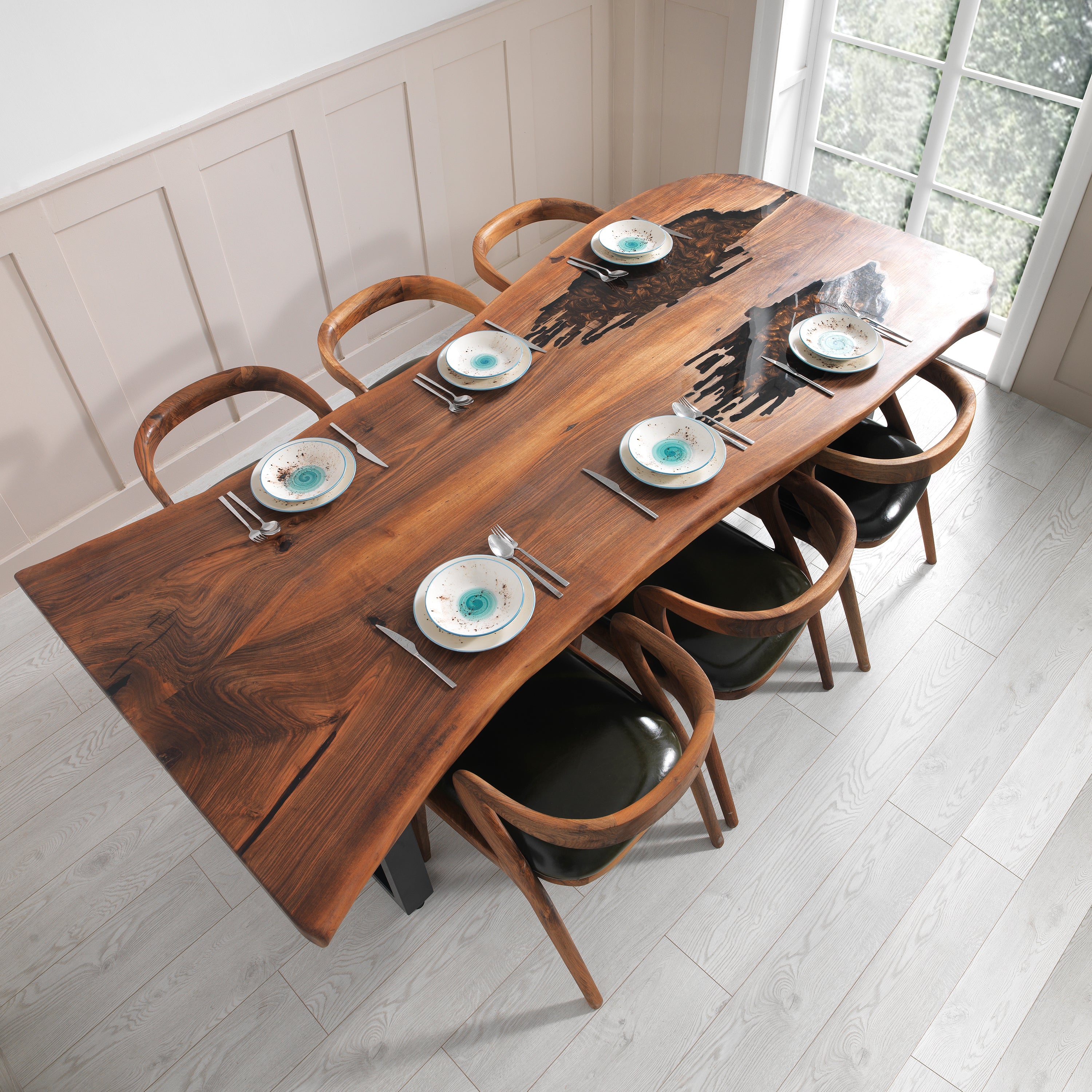 Alpine Epoxy River Table & Resin Dining Table