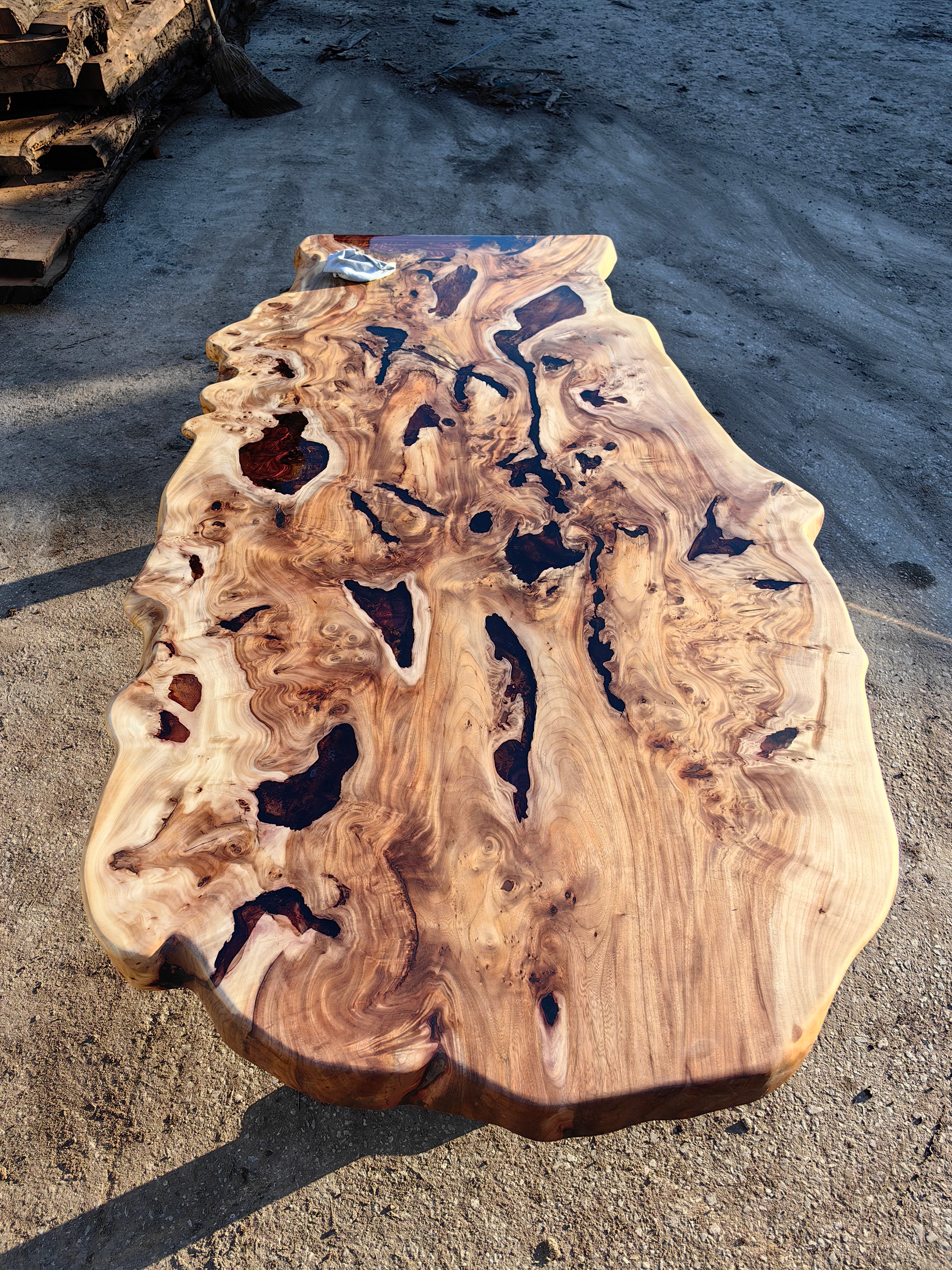 Canyon Epoxy River Table & Live Edge Dining Table