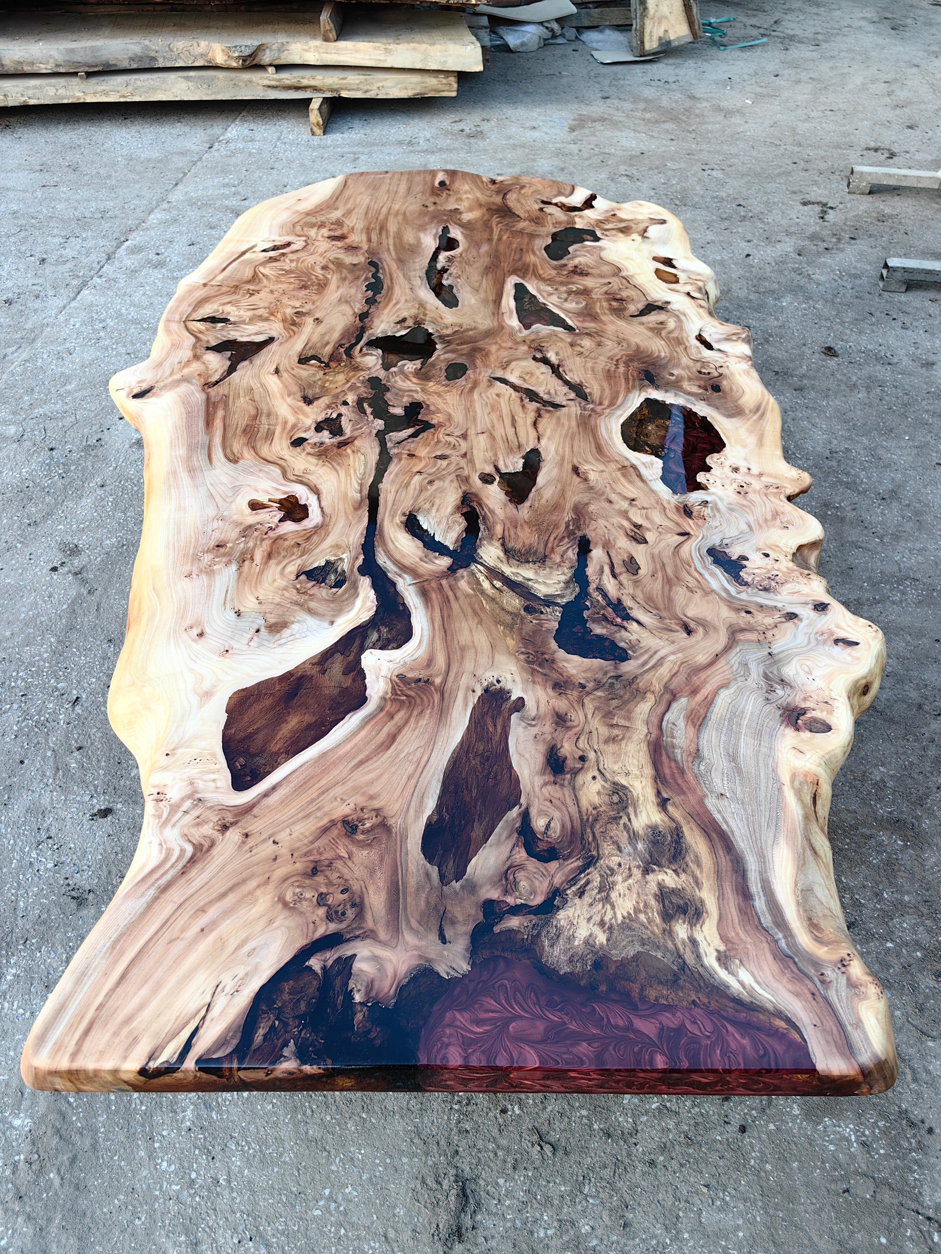 Canyon Epoxy River Table & Live Edge Dining Table