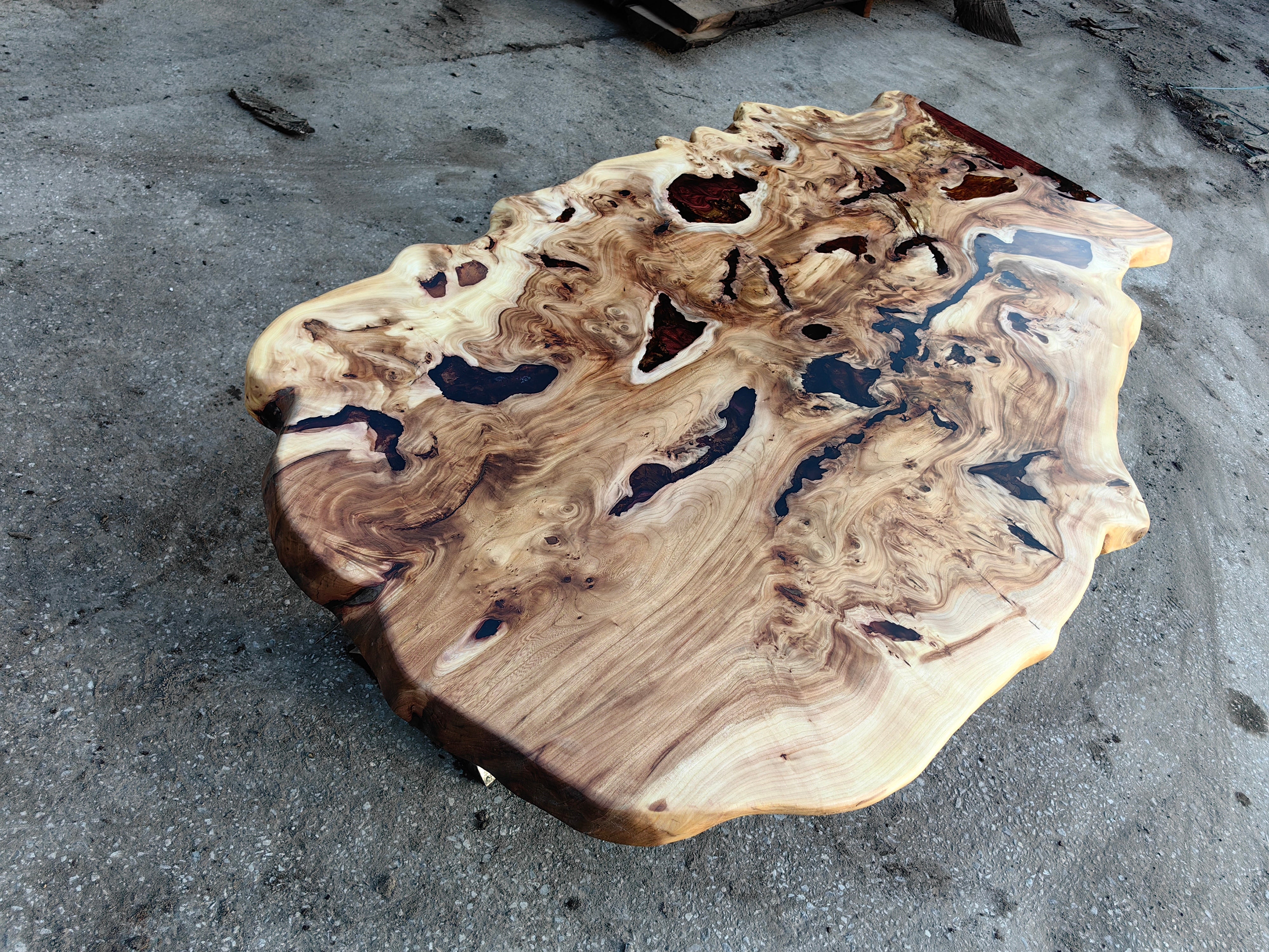 Canyon Epoxy River Table & Live Edge Dining Table