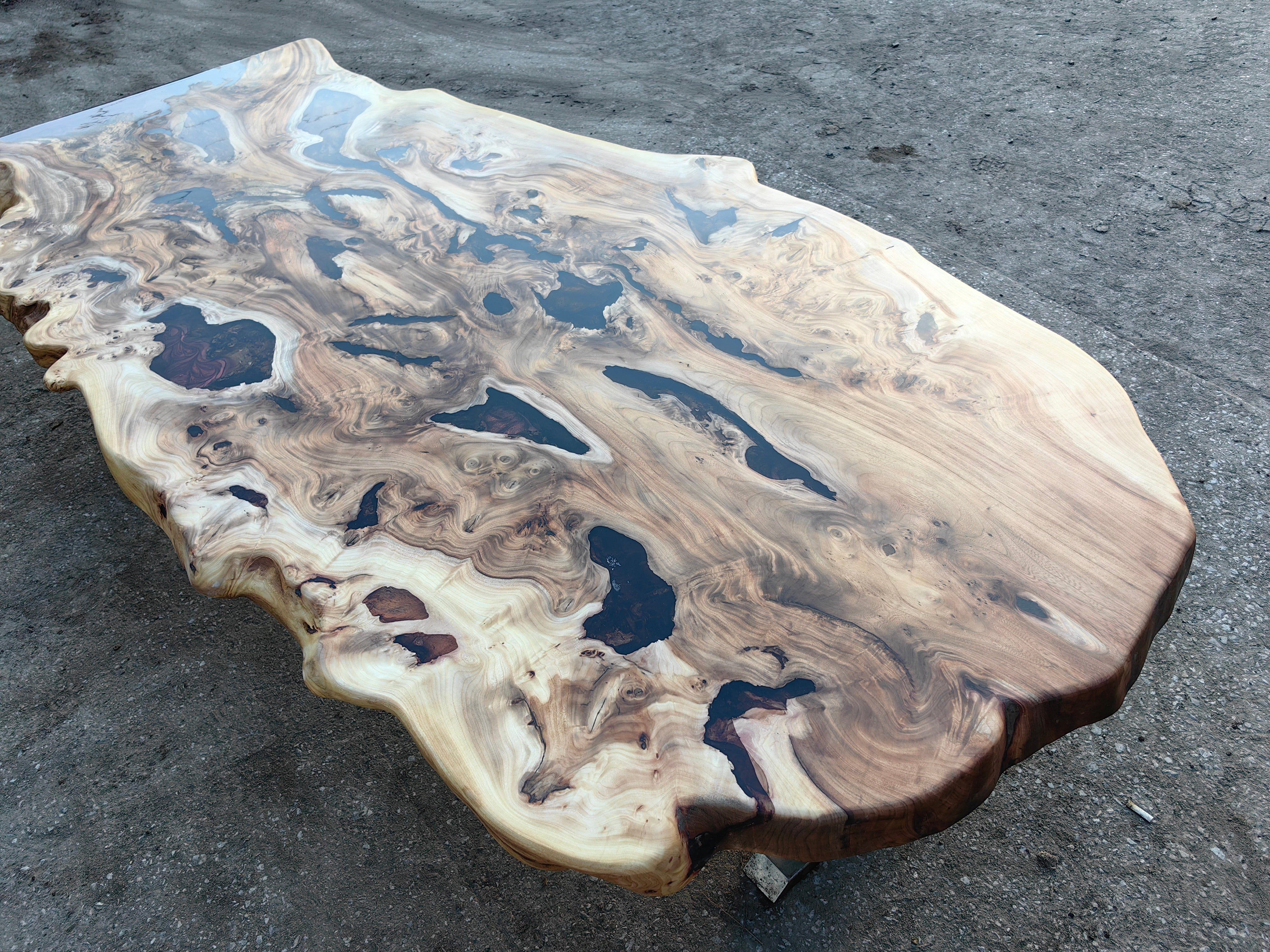 Canyon Epoxy River Table & Live Edge Dining Table