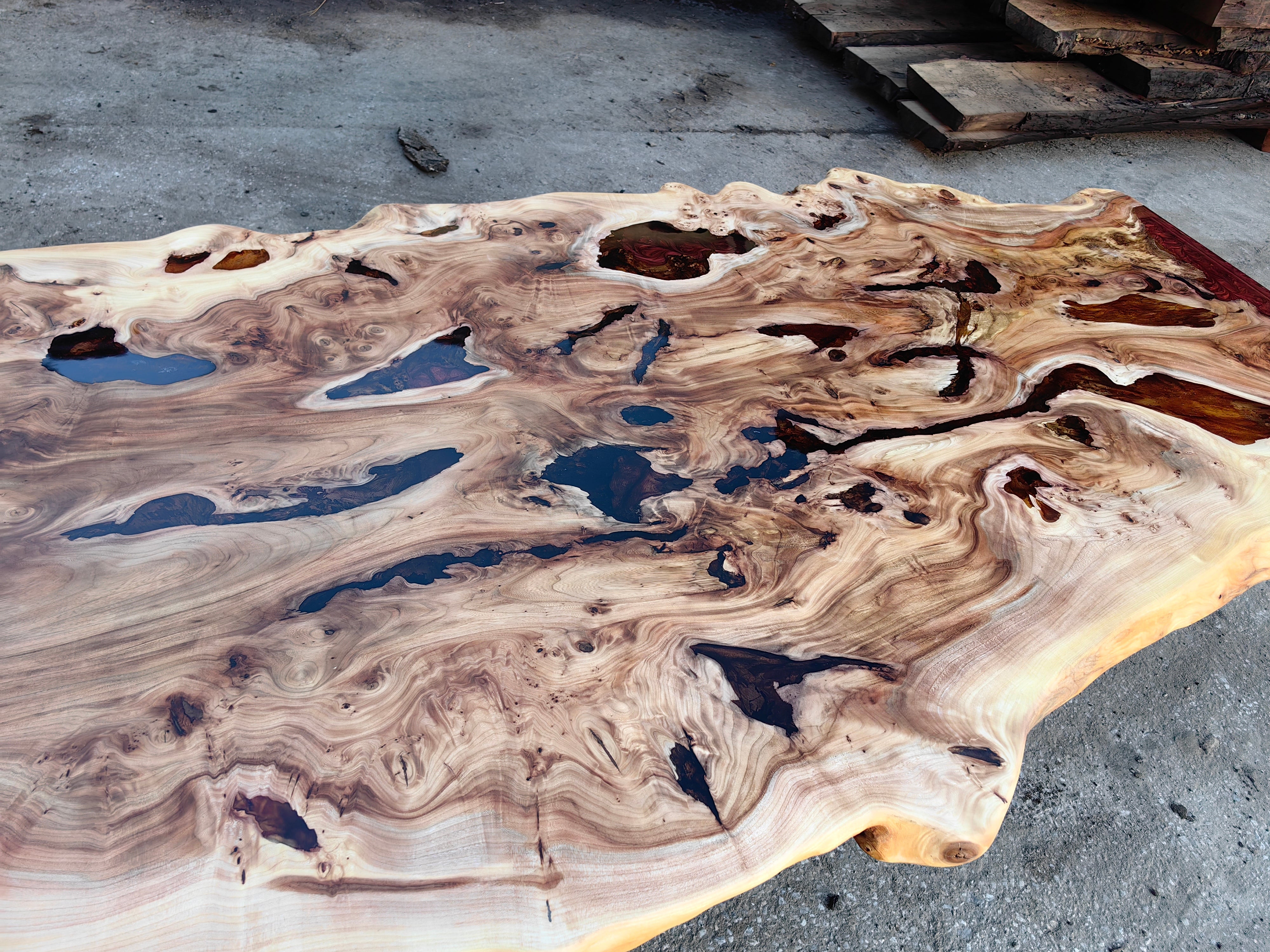 Canyon Epoxy River Table & Live Edge Dining Table