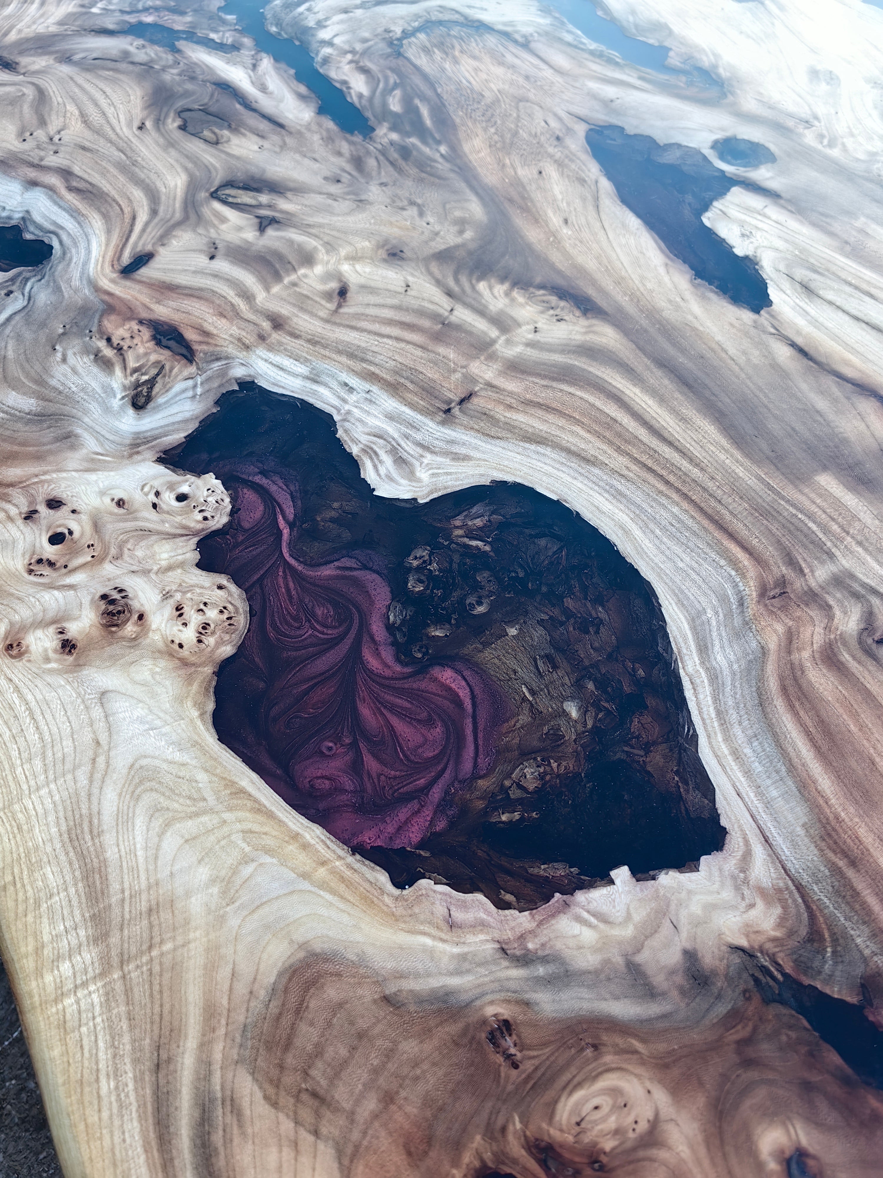 Canyon Epoxy River Table & Live Edge Dining Table