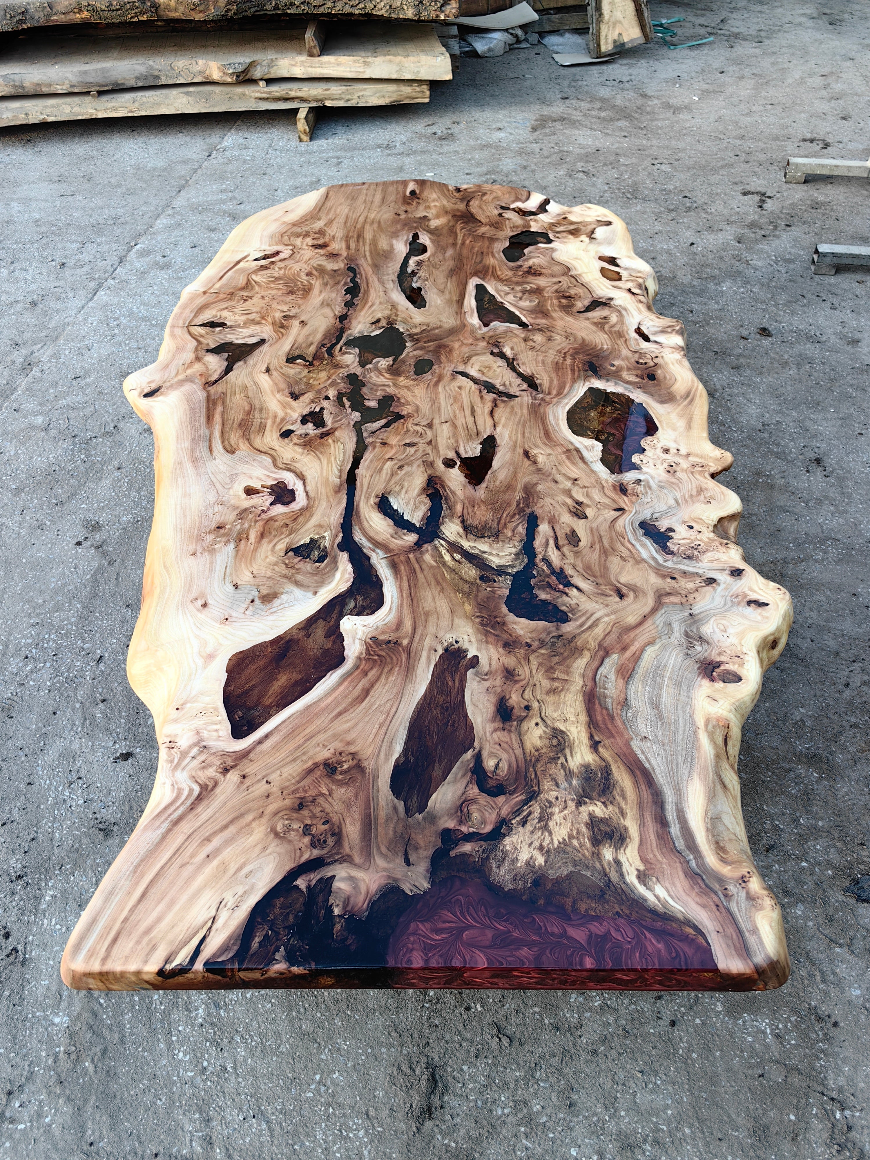 Canyon Epoxy River Table & Live Edge Dining Table
