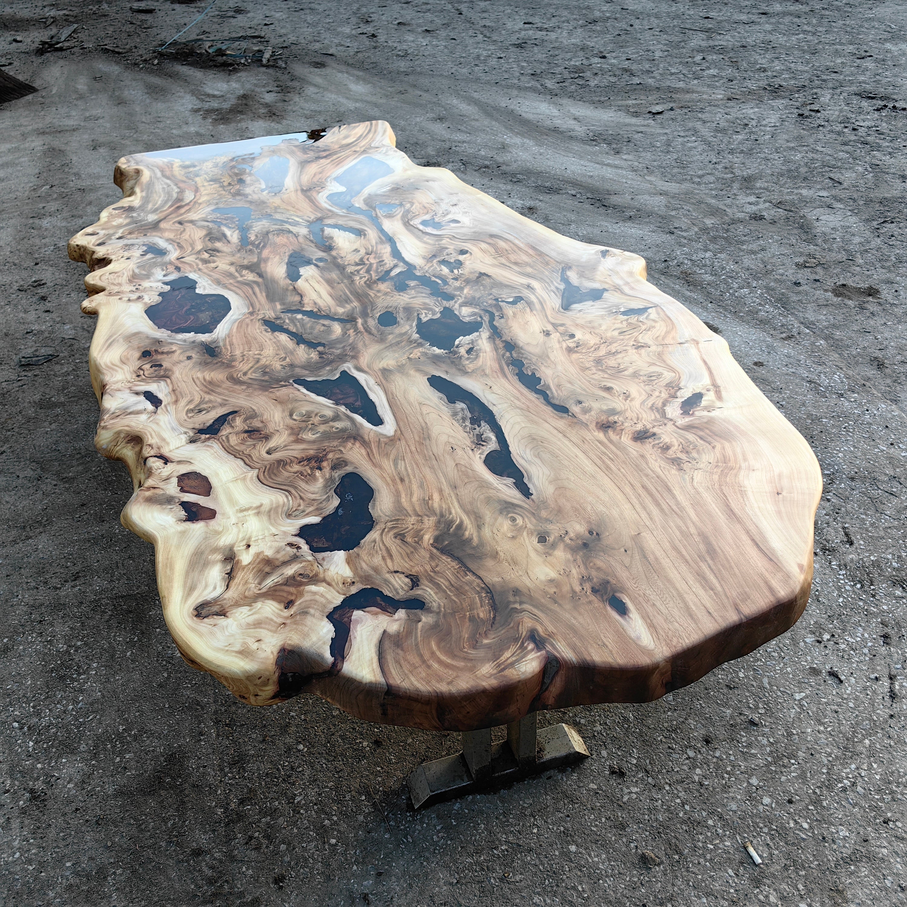 Canyon Epoxy River Table & Live Edge Dining Table
