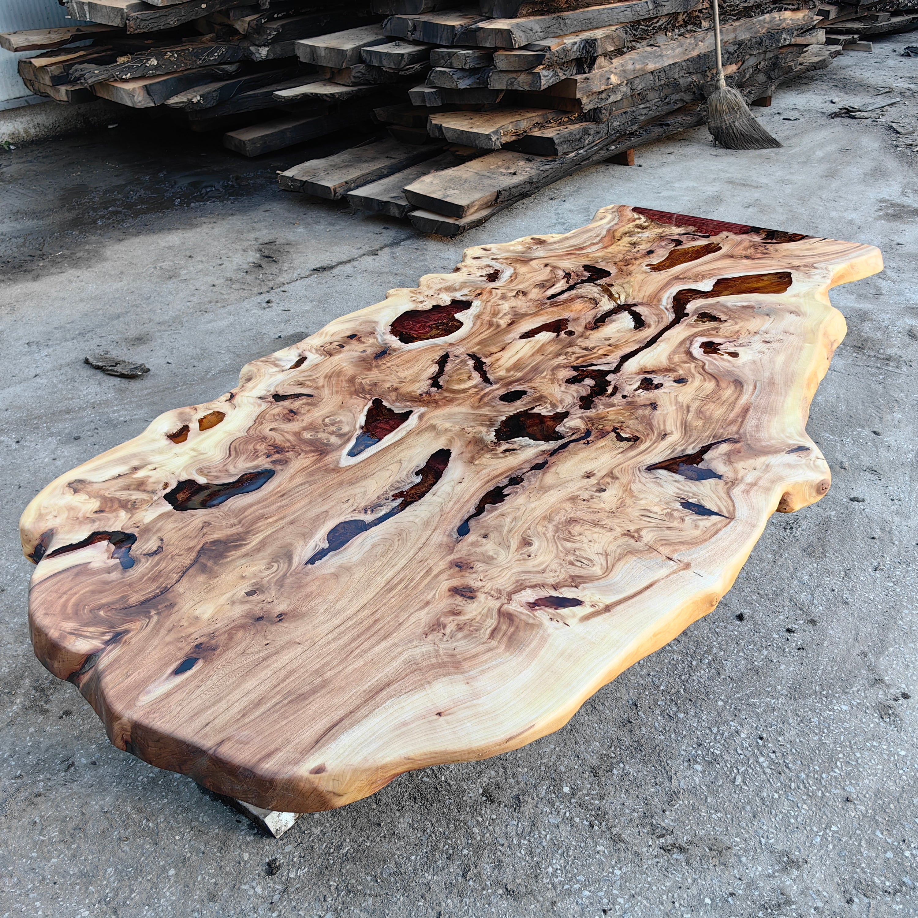 Canyon Epoxy River Table & Live Edge Dining Table