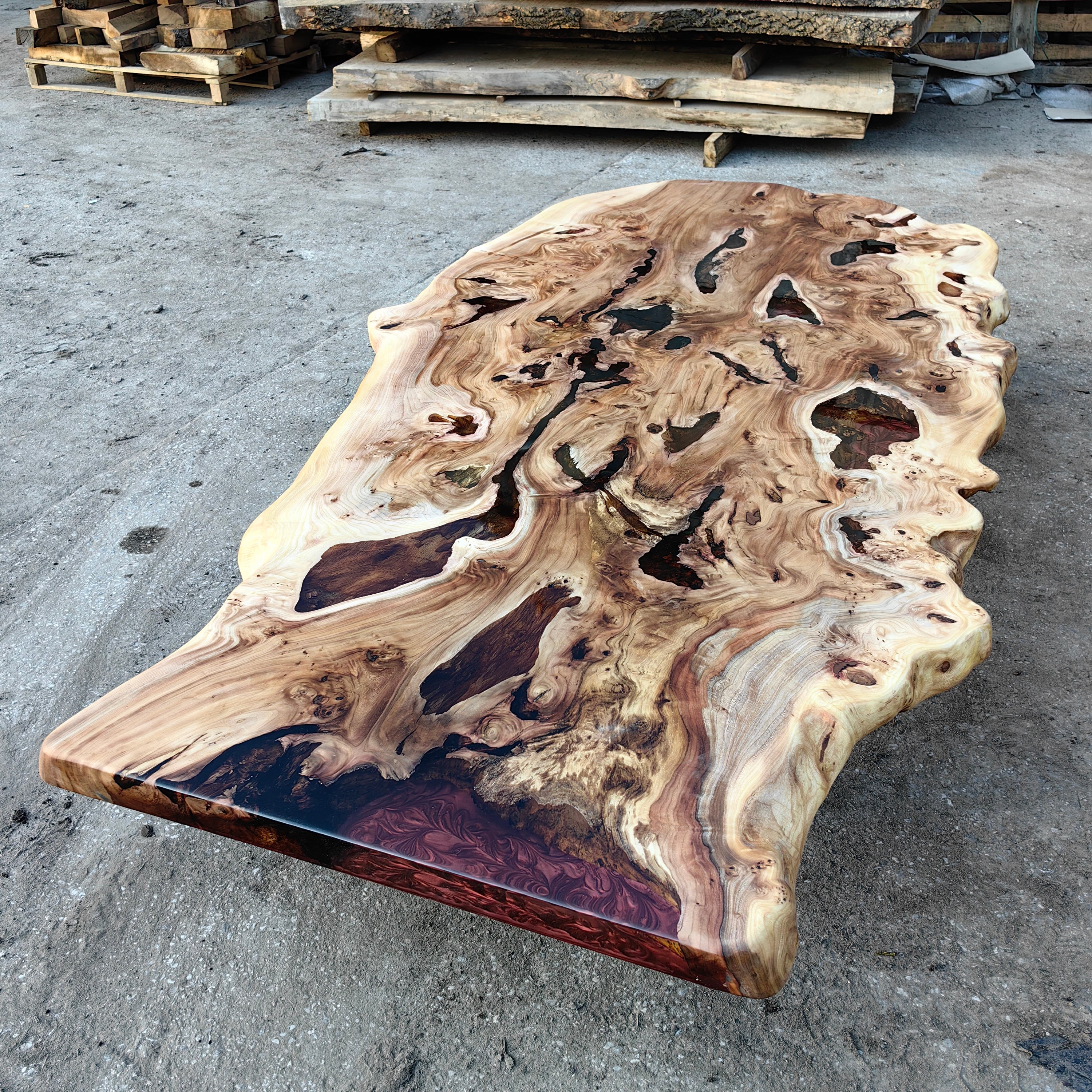 Canyon Epoxy River Table & Live Edge Dining Table