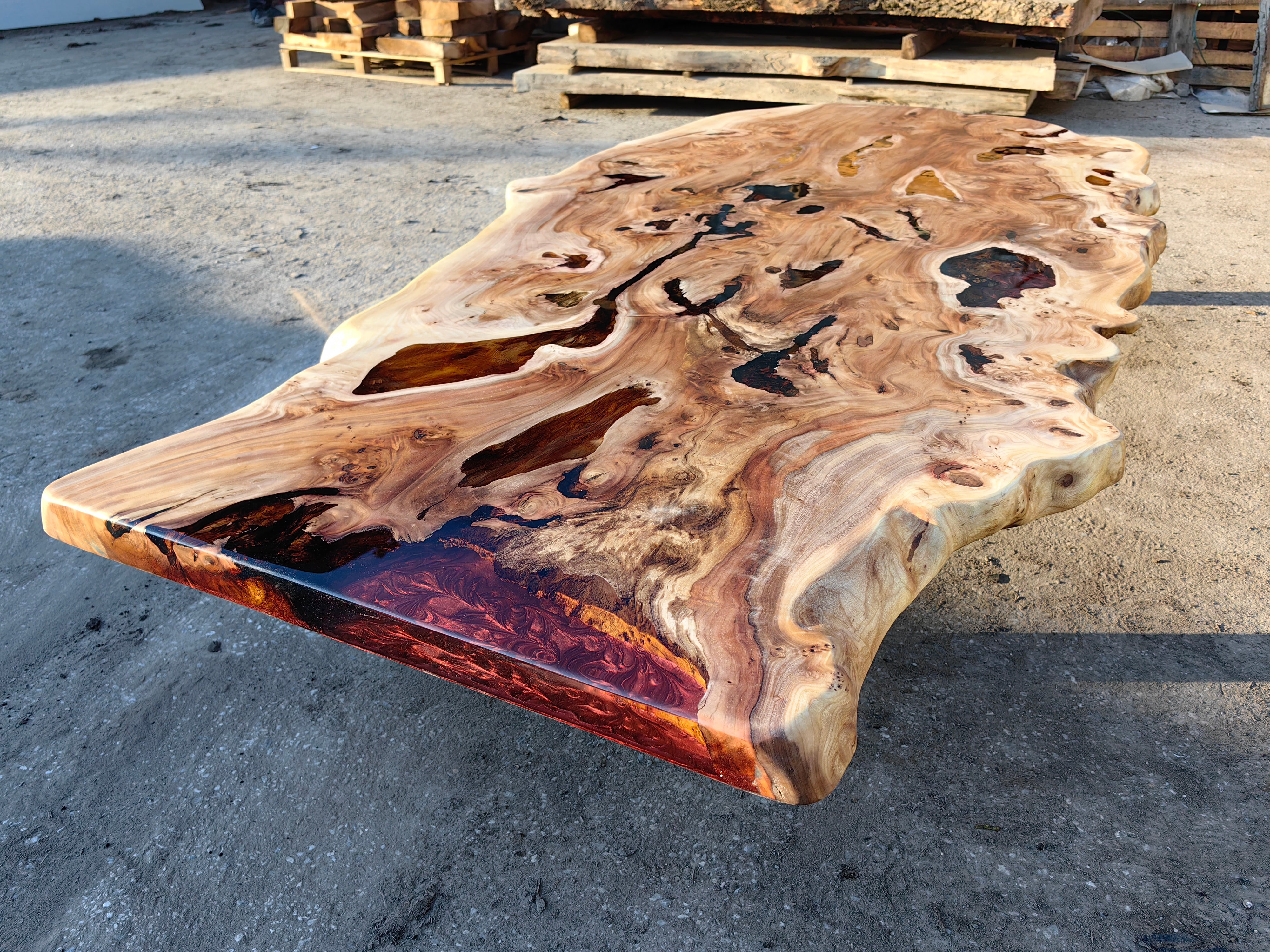 Canyon Epoxy River Table & Live Edge Dining Table