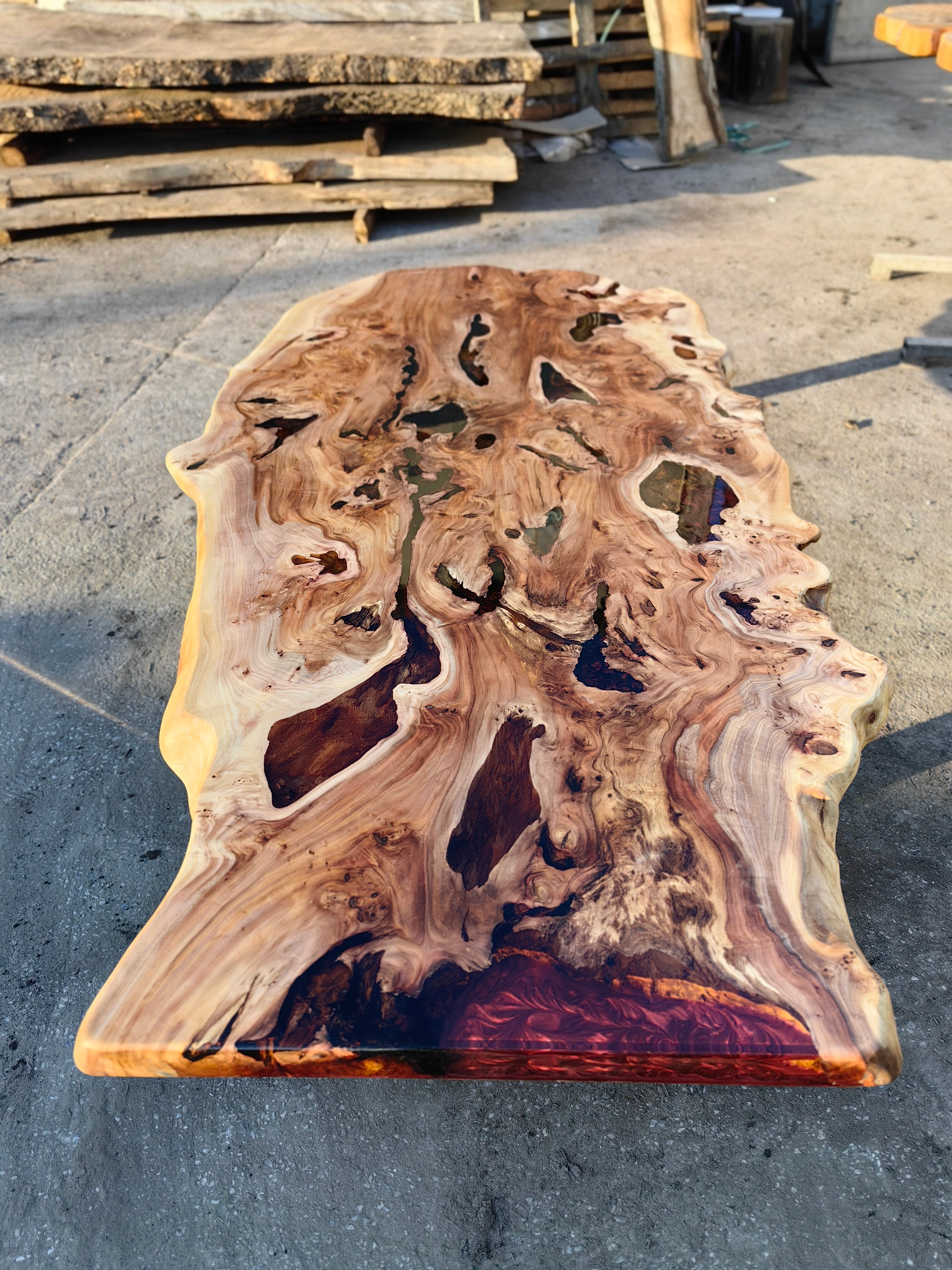 Canyon Epoxy River Table & Live Edge Dining Table