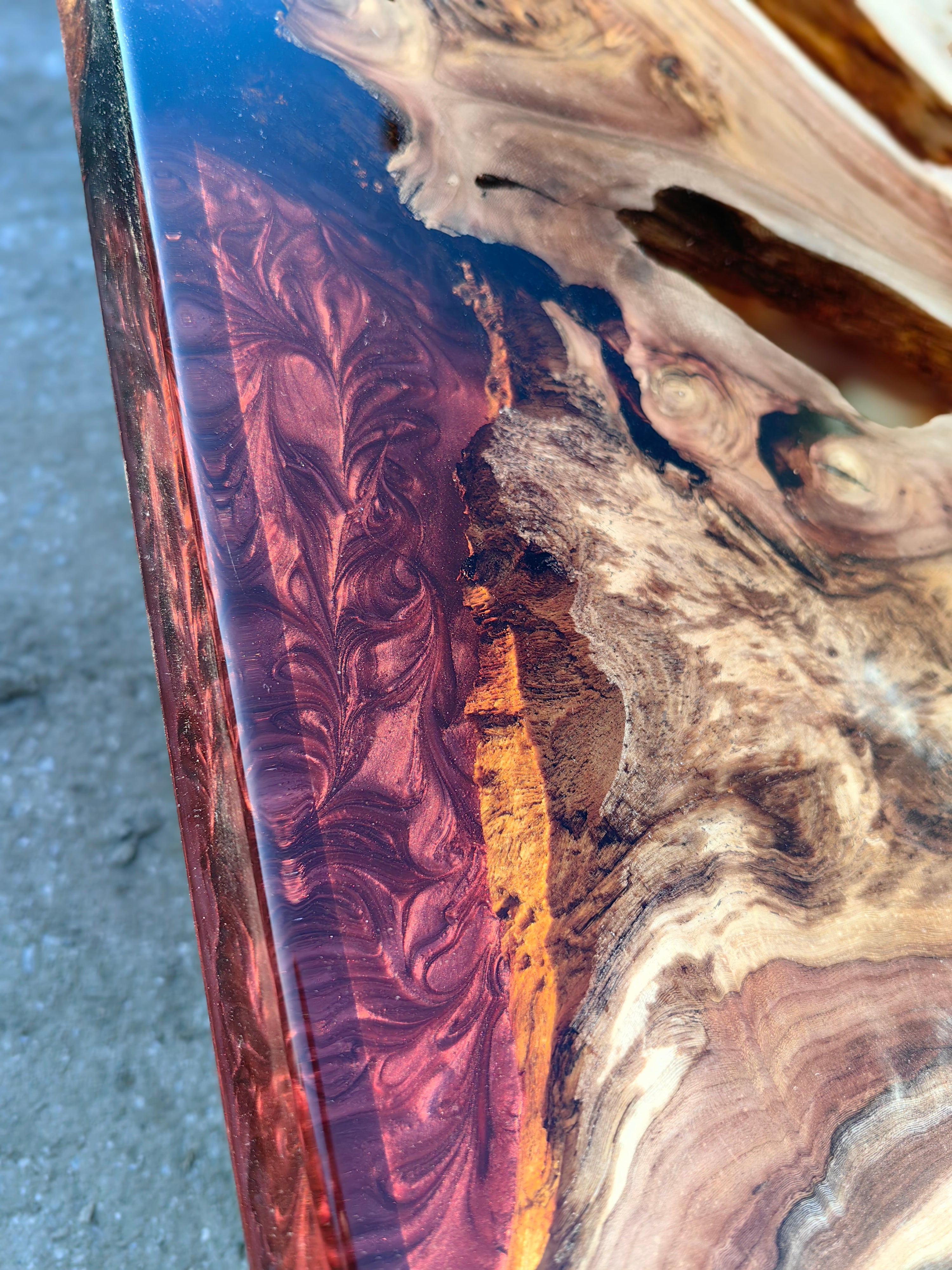 Canyon Epoxy River Table & Live Edge Dining Table