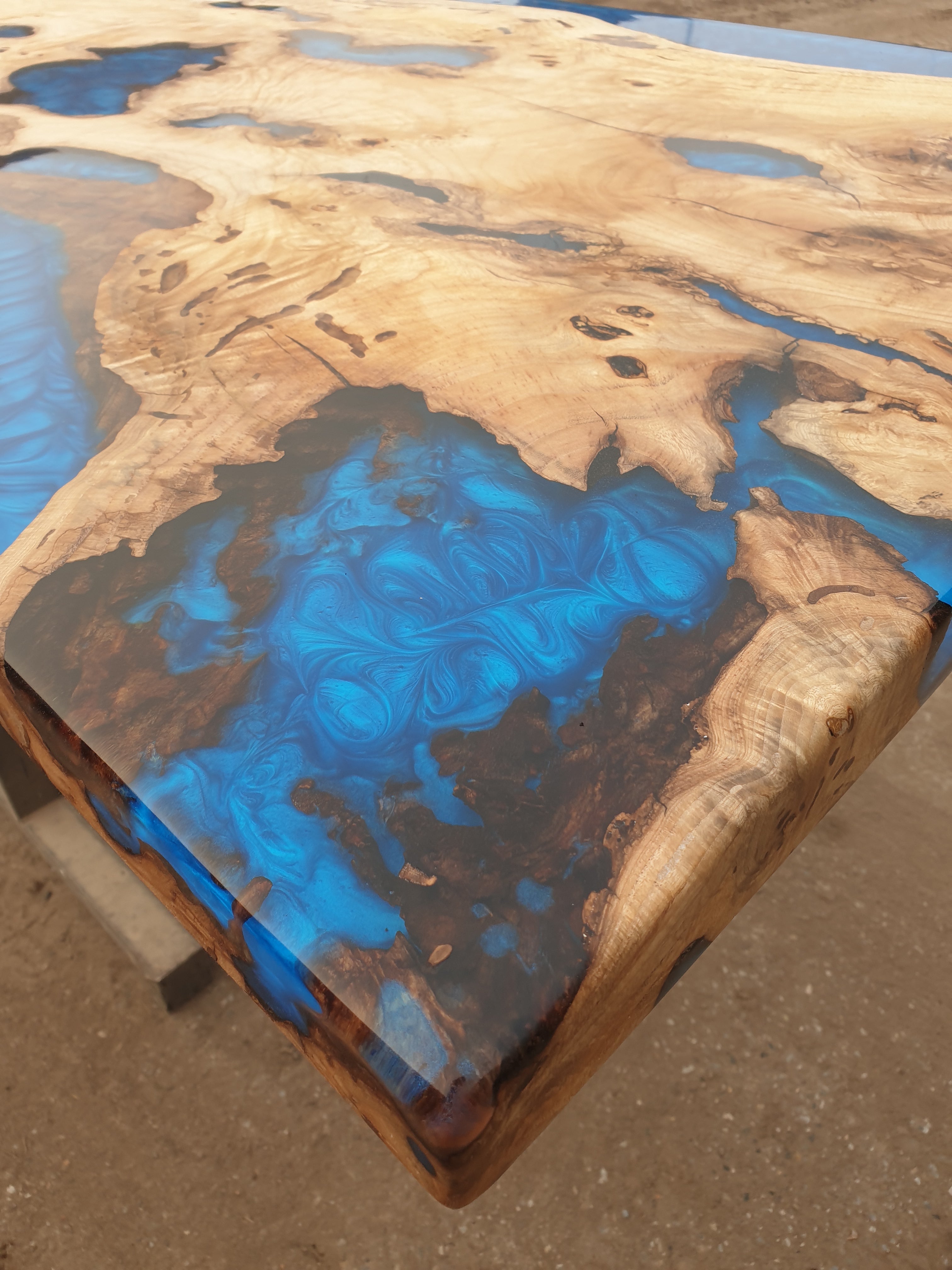 Glacier Epoxy Dining Table & Epoxy Dining Table