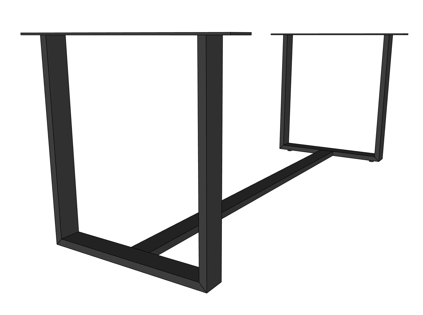 Katy Metal Dining Table Base Epoxy Rivers