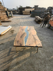 Lagoon Epoxy River Table & Resin Dining Table