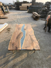 Lagoon Epoxy River Table & Resin Dining Table