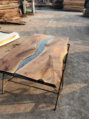 Lagoon Epoxy River Table & Resin Dining Table