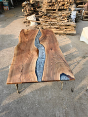 Lagoon Epoxy River Table & Resin Dining Table