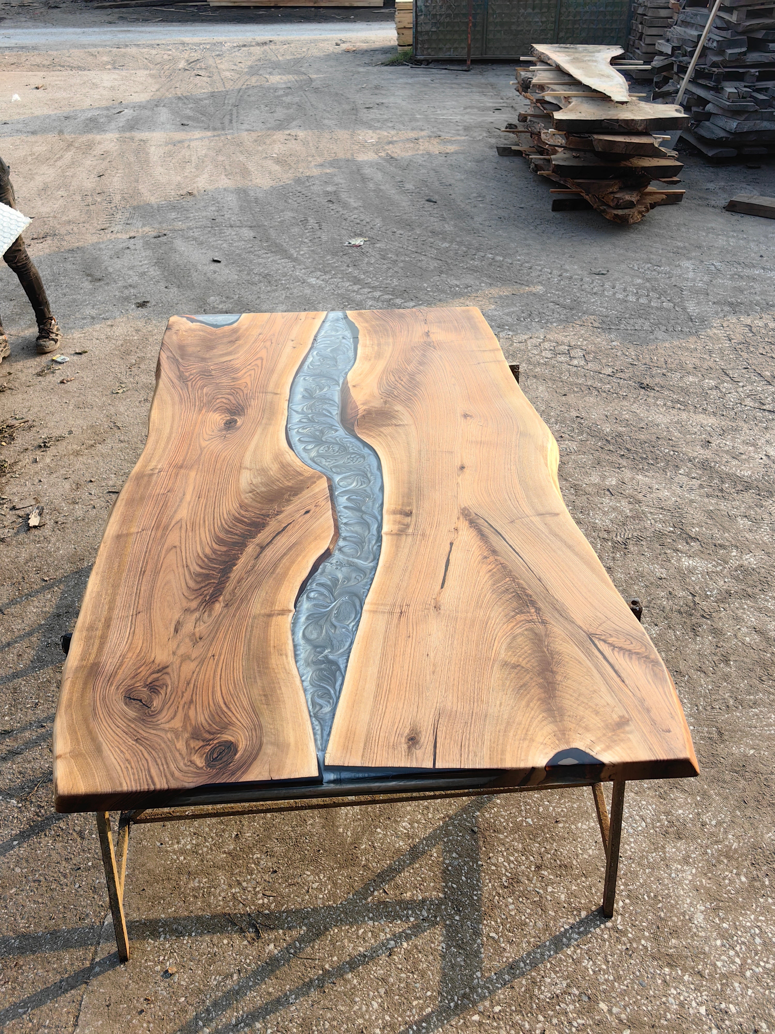 Lagoon Epoxy River Table & Resin Dining Table