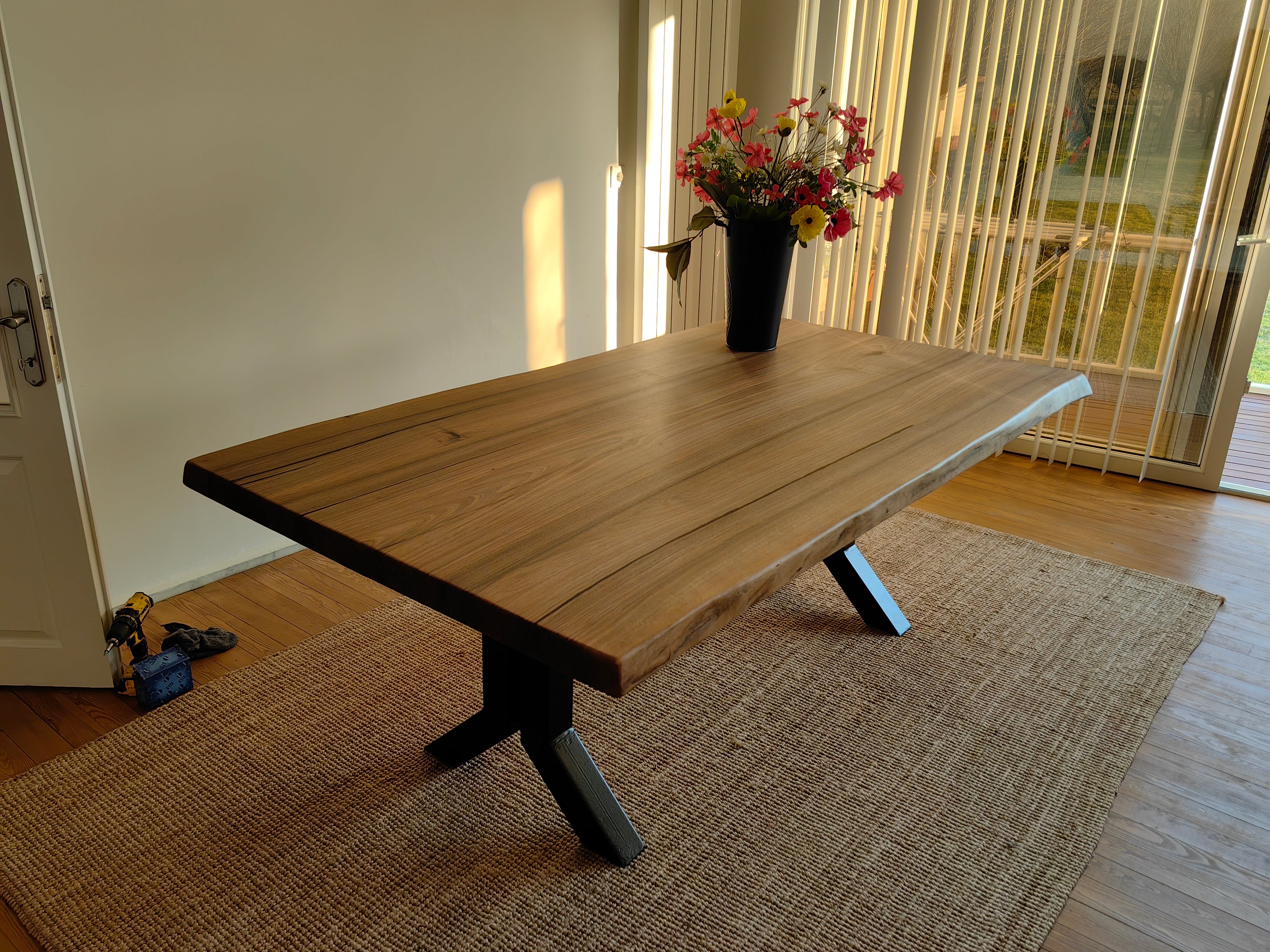 Bayou Walnut Live Edge Dining Table