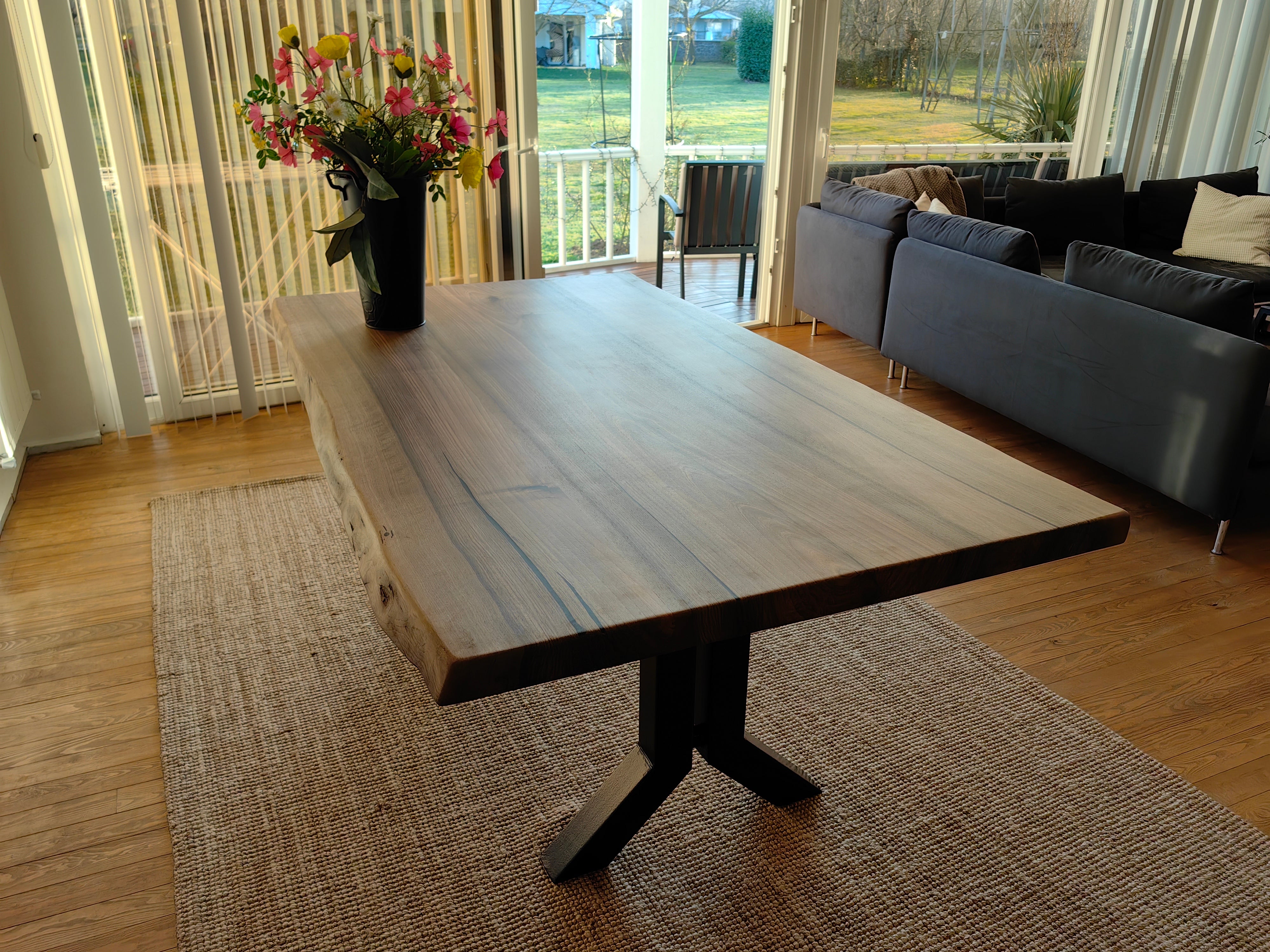 Bayou Walnut Live Edge Dining Table