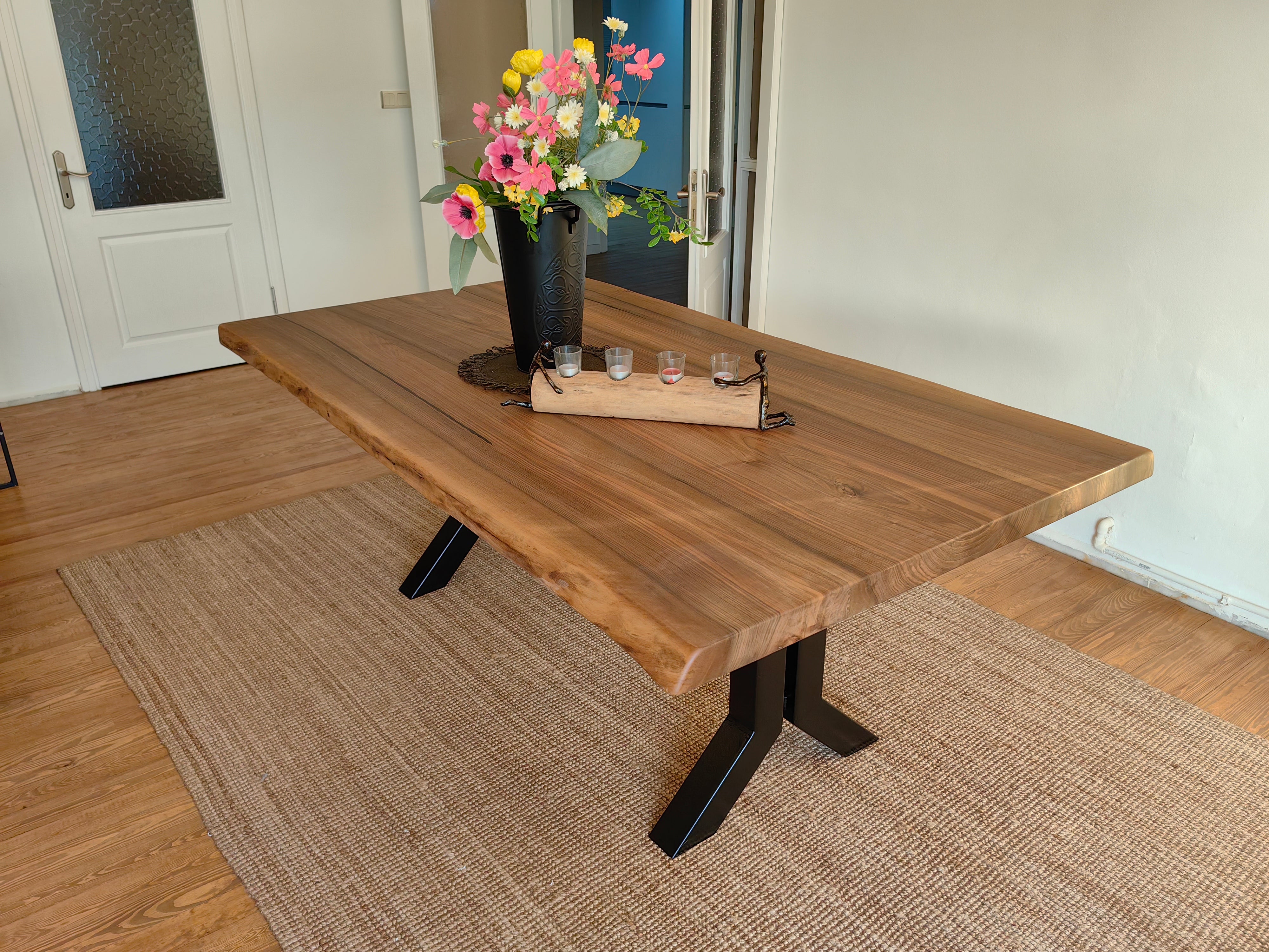 Bayou Walnut Live Edge Dining Table