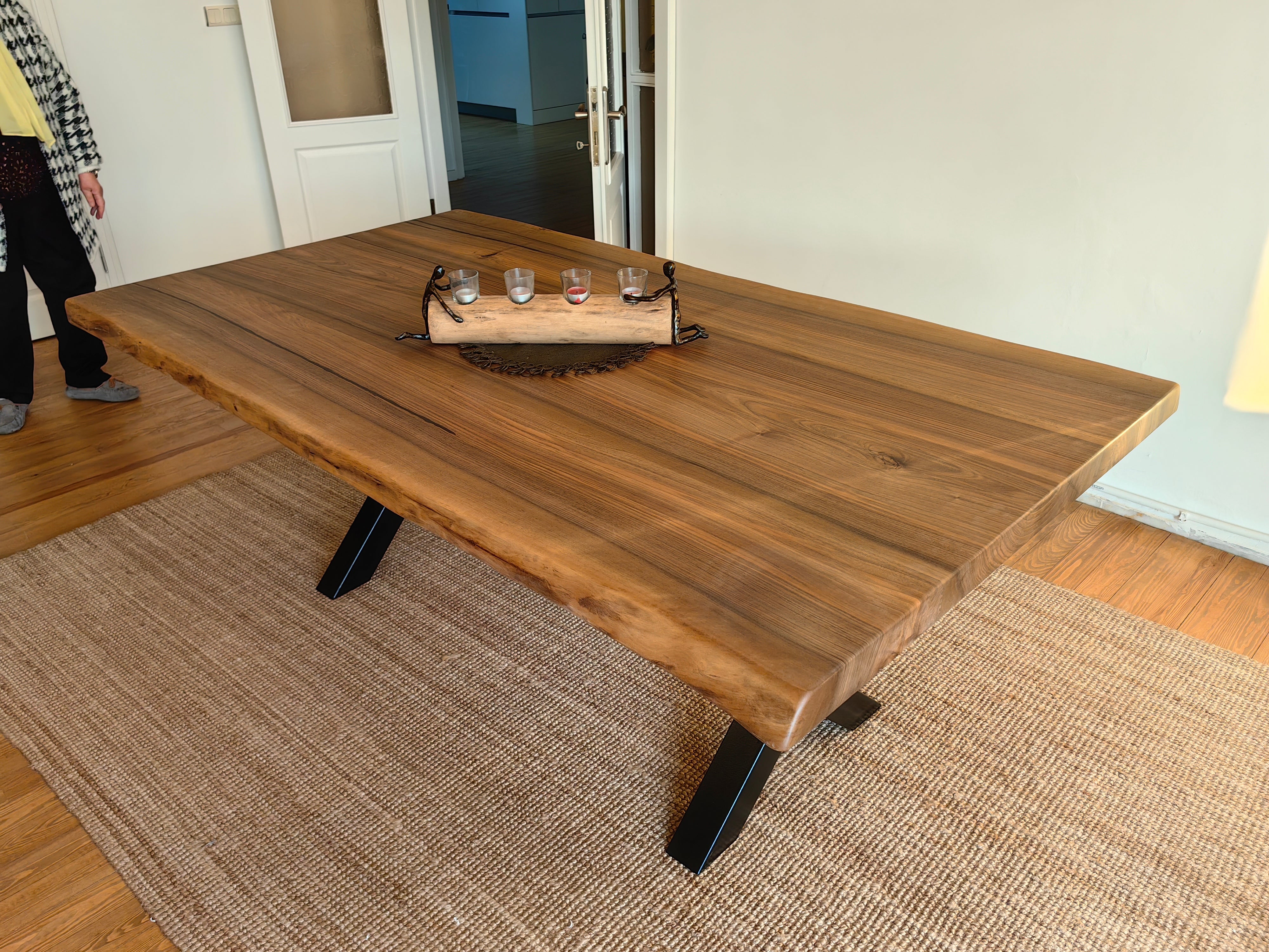 Bayou Walnut Live Edge Dining Table