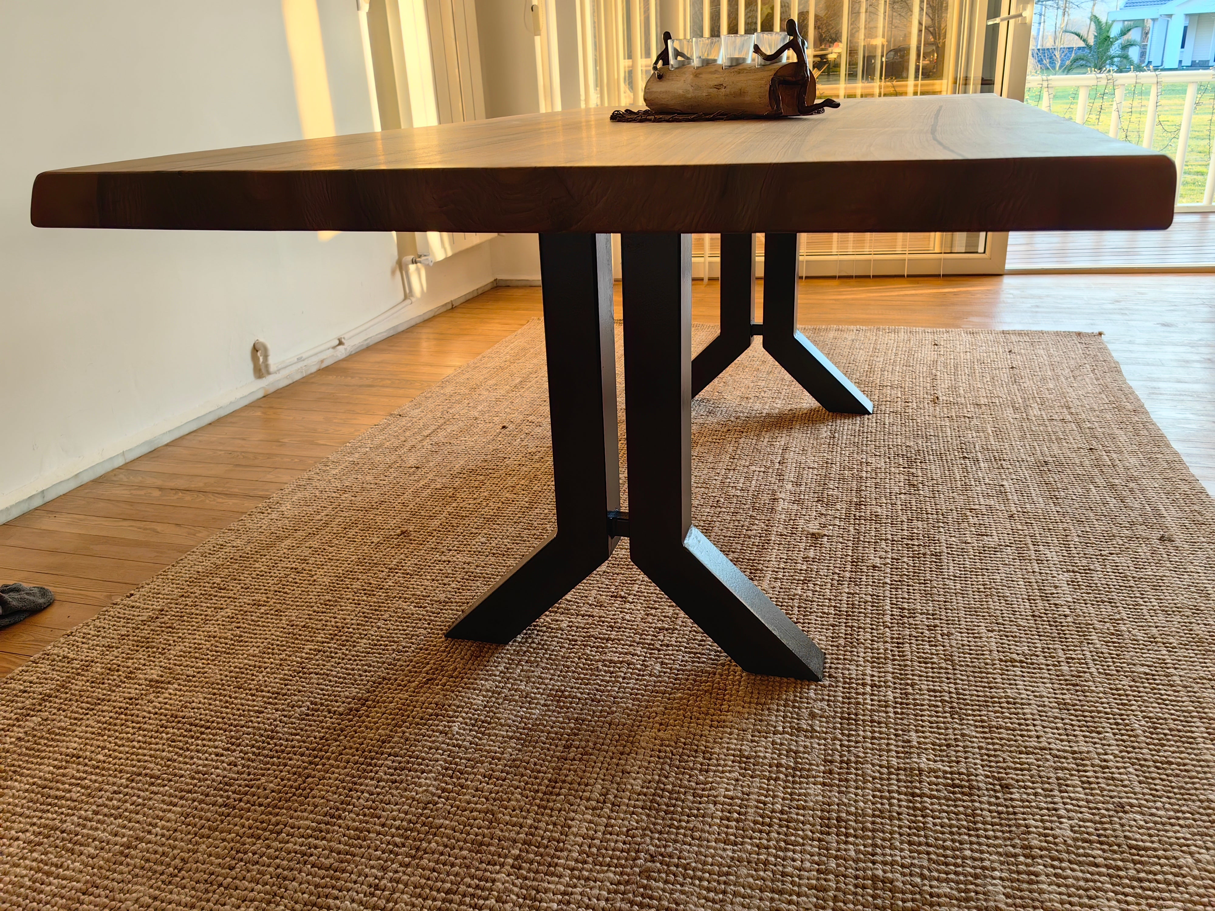 Bayou Walnut Live Edge Dining Table