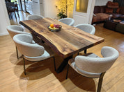 Mountain Walnut Live Edge Dining Table