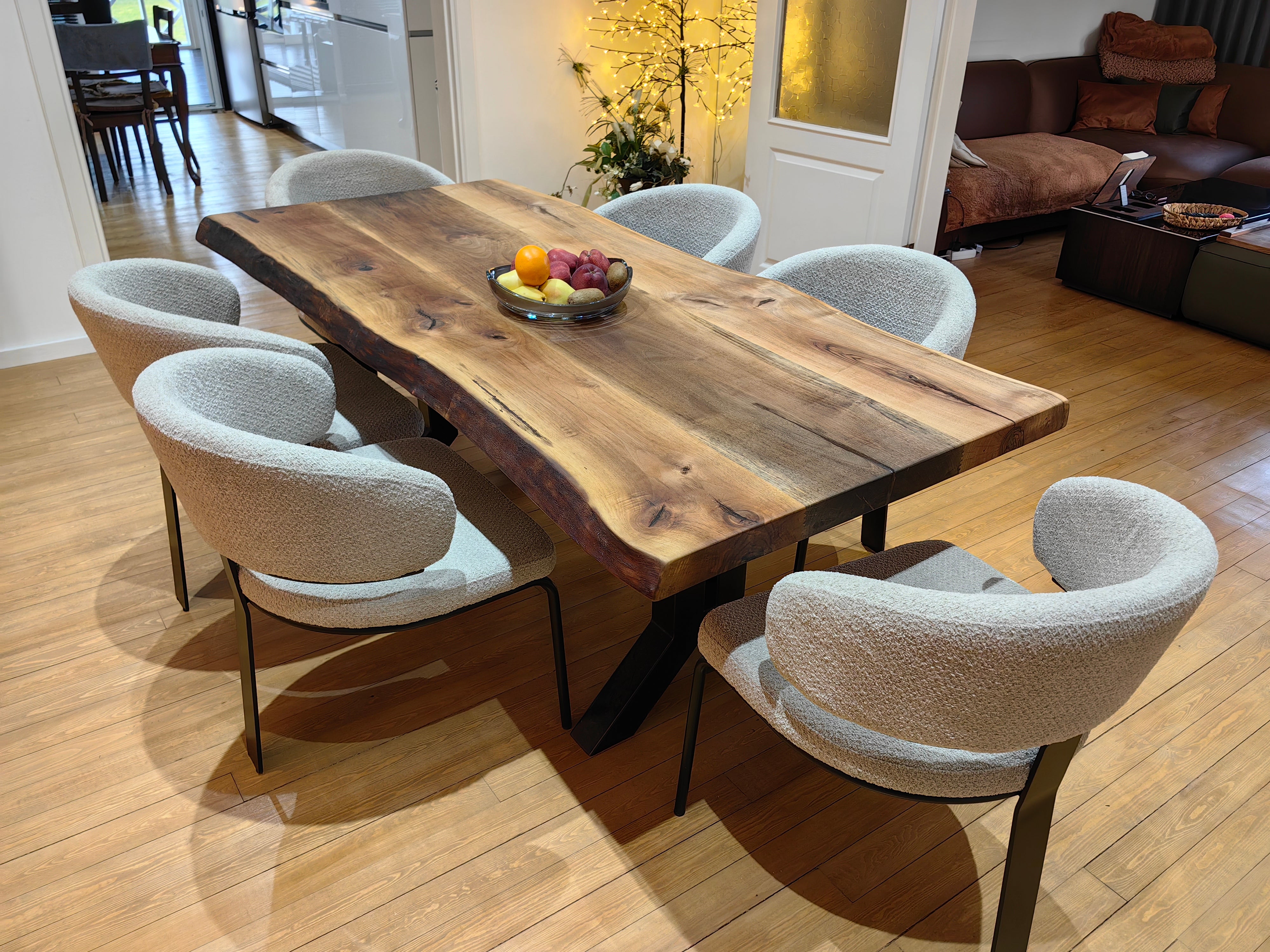 Mountain Walnut Live Edge Dining Table