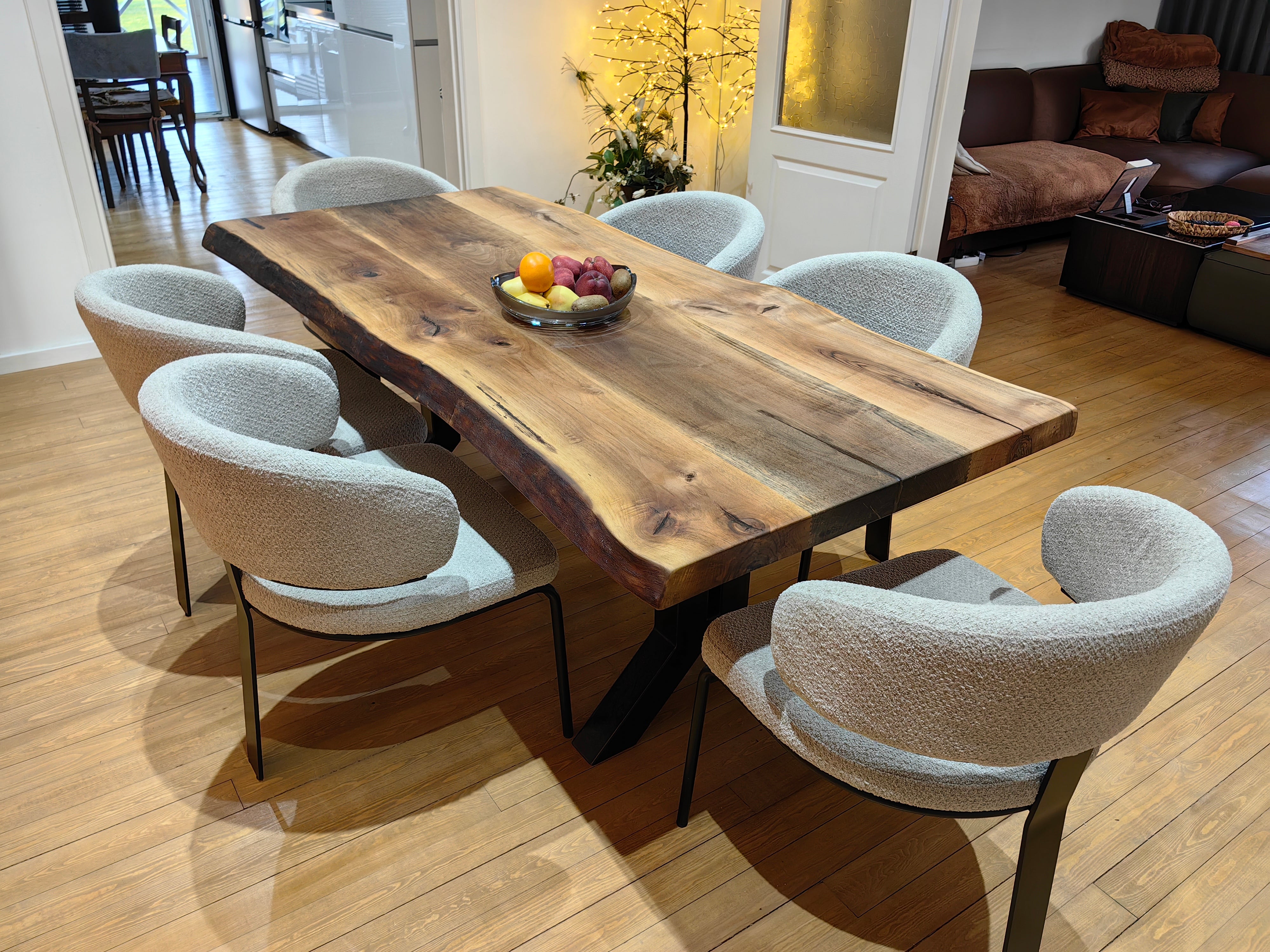 Mountain Walnut Live Edge Dining Table