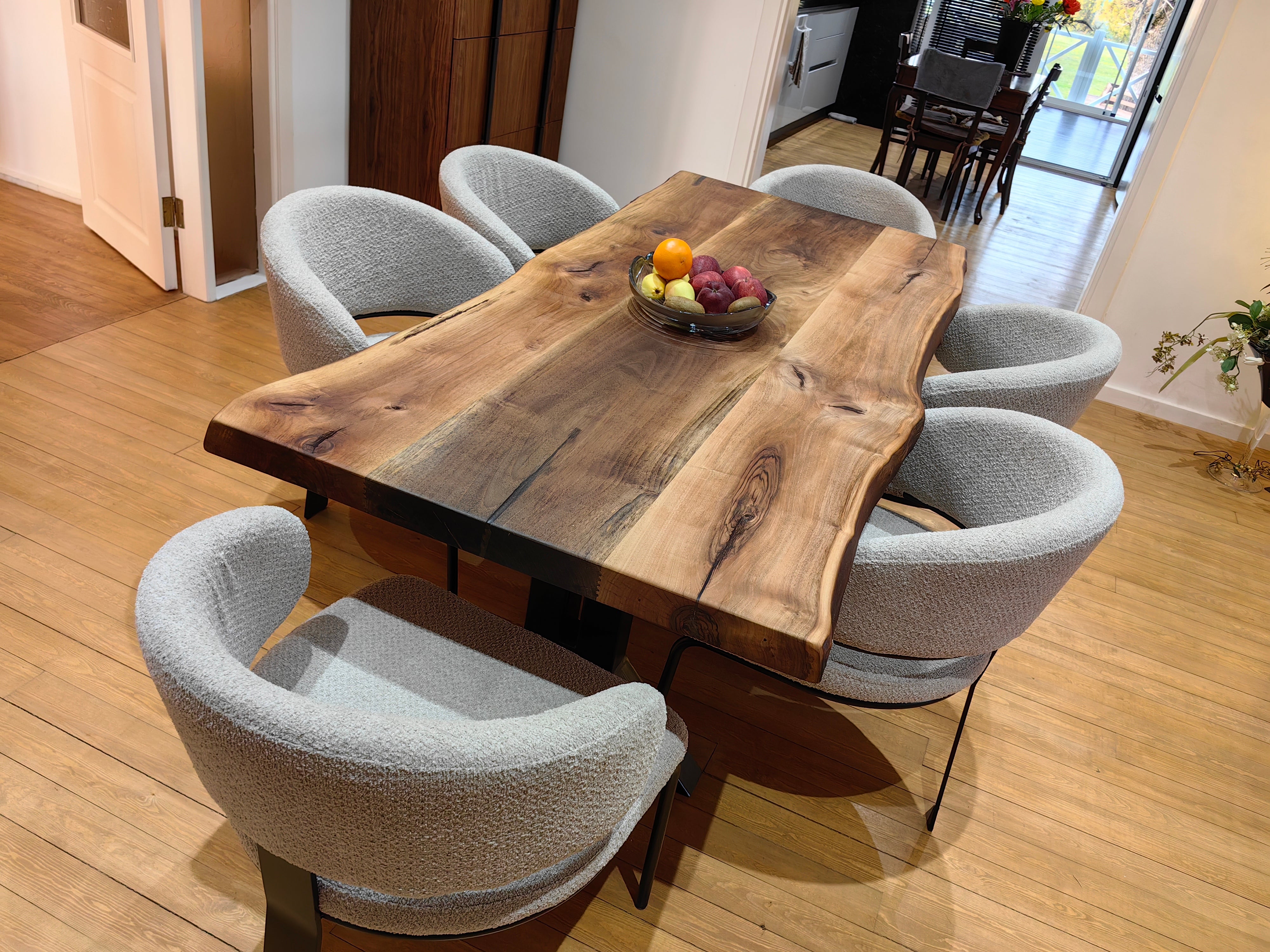 Mountain Walnut Live Edge Dining Table