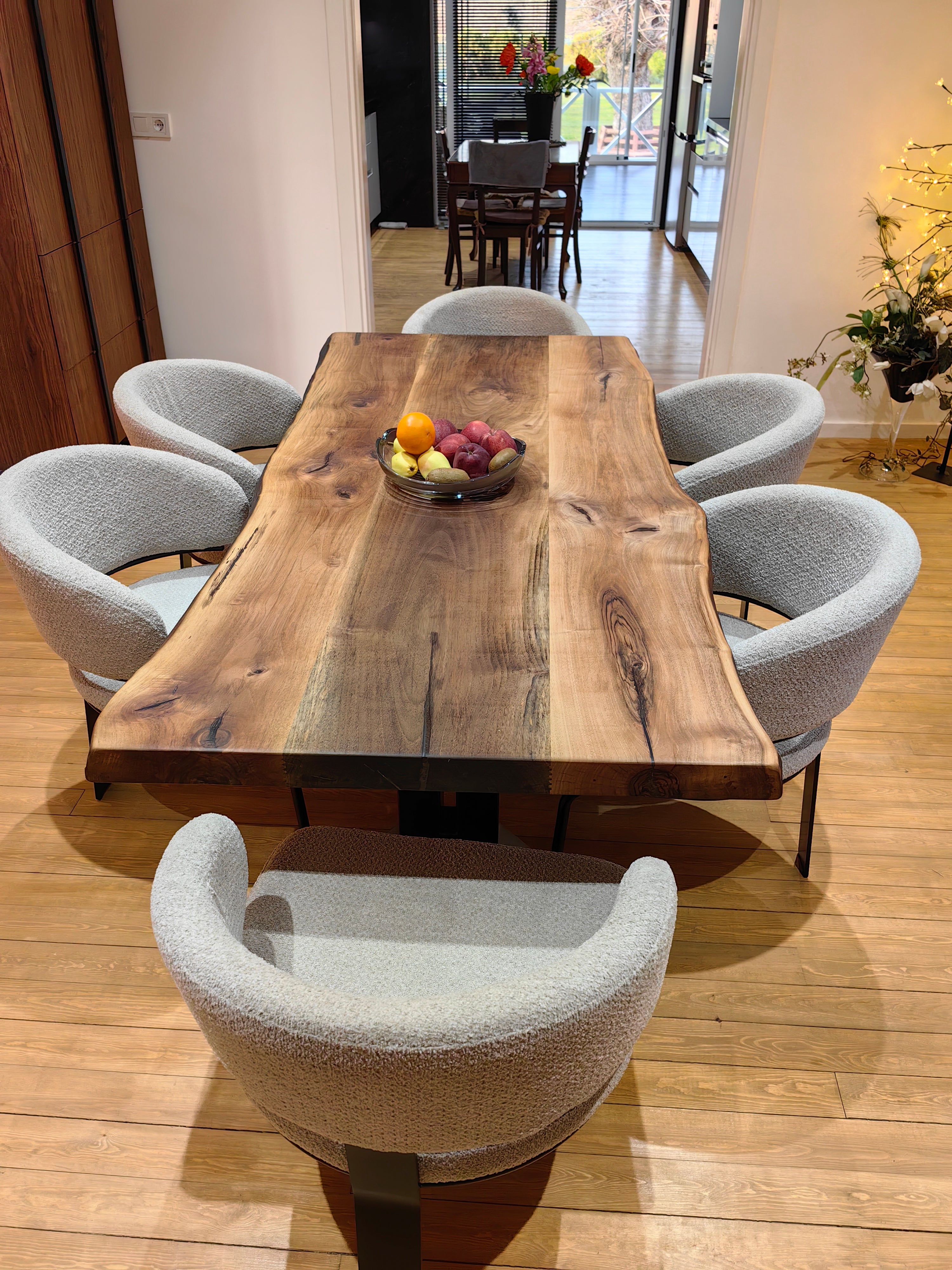 Mountain Walnut Live Edge Dining Table