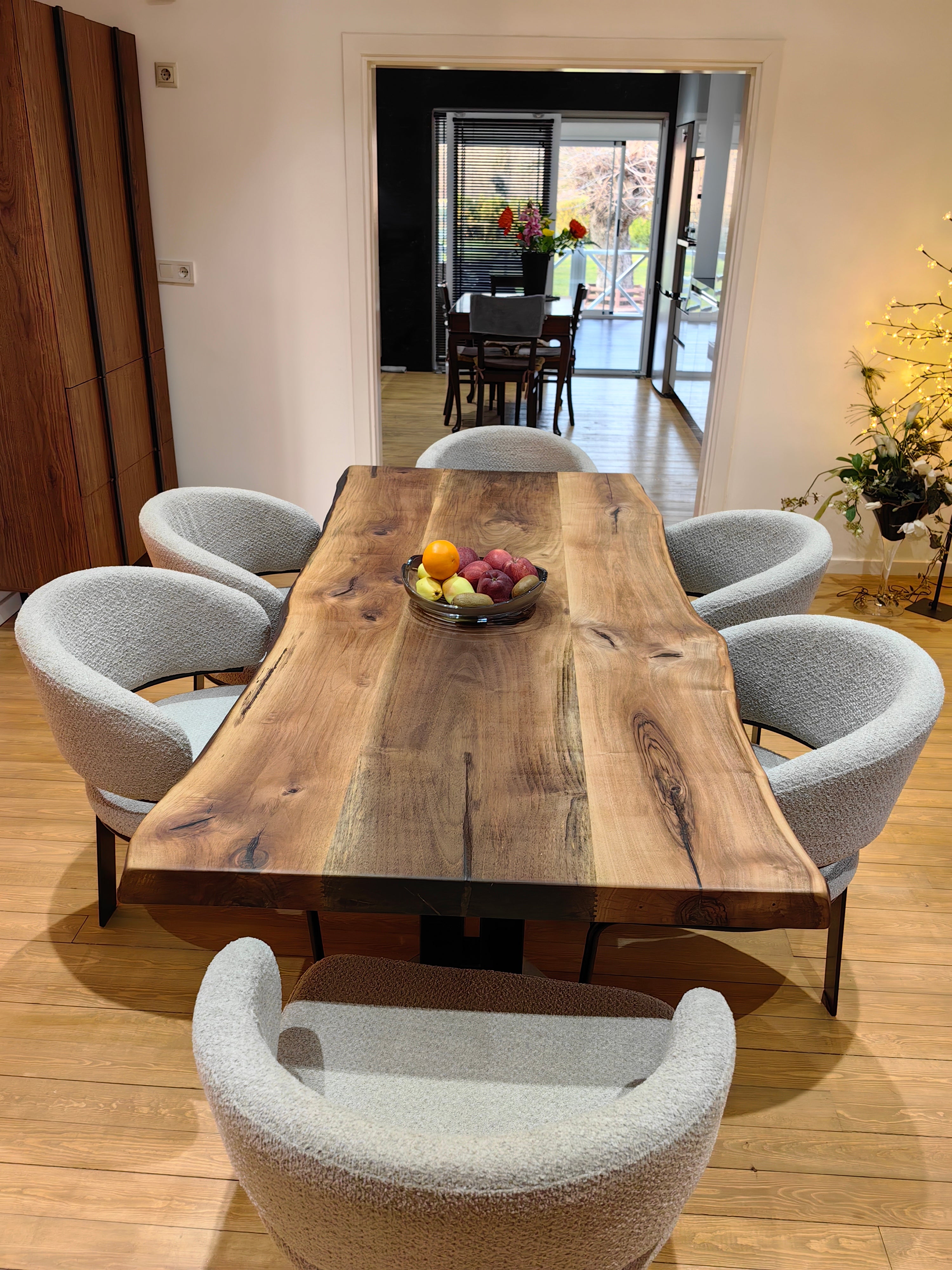 Mountain Walnut Live Edge Dining Table