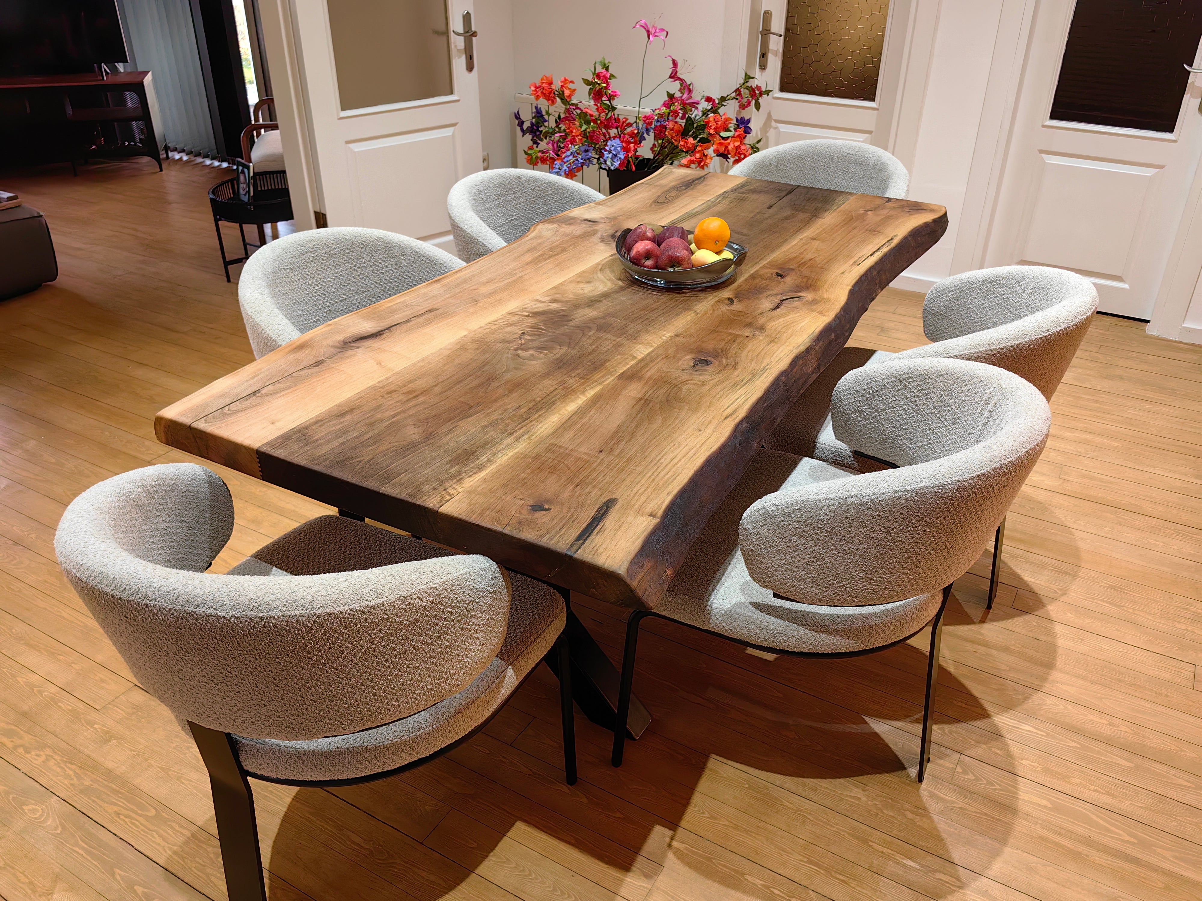 Mountain Walnut Live Edge Dining Table