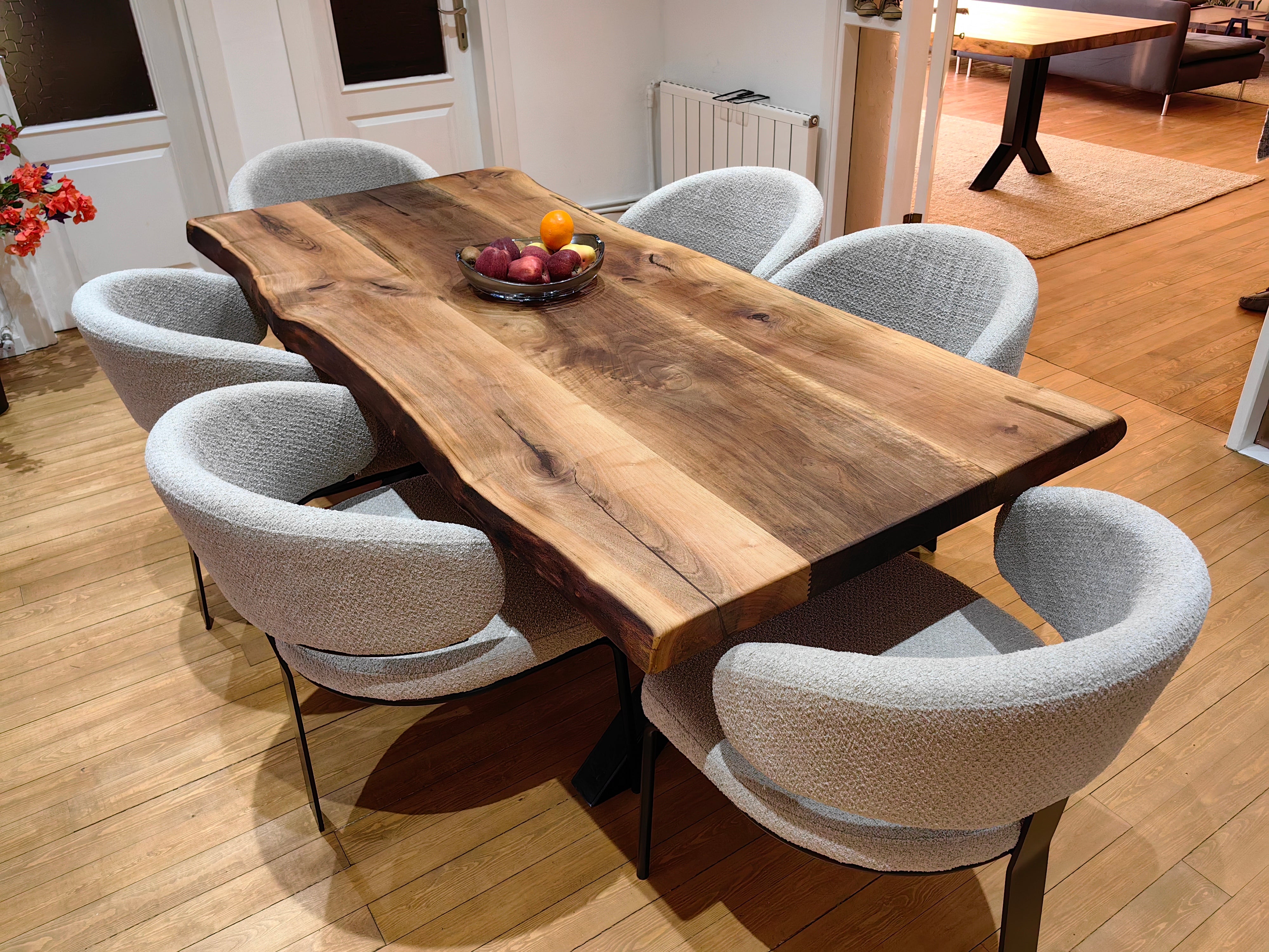 Mountain Walnut Live Edge Dining Table