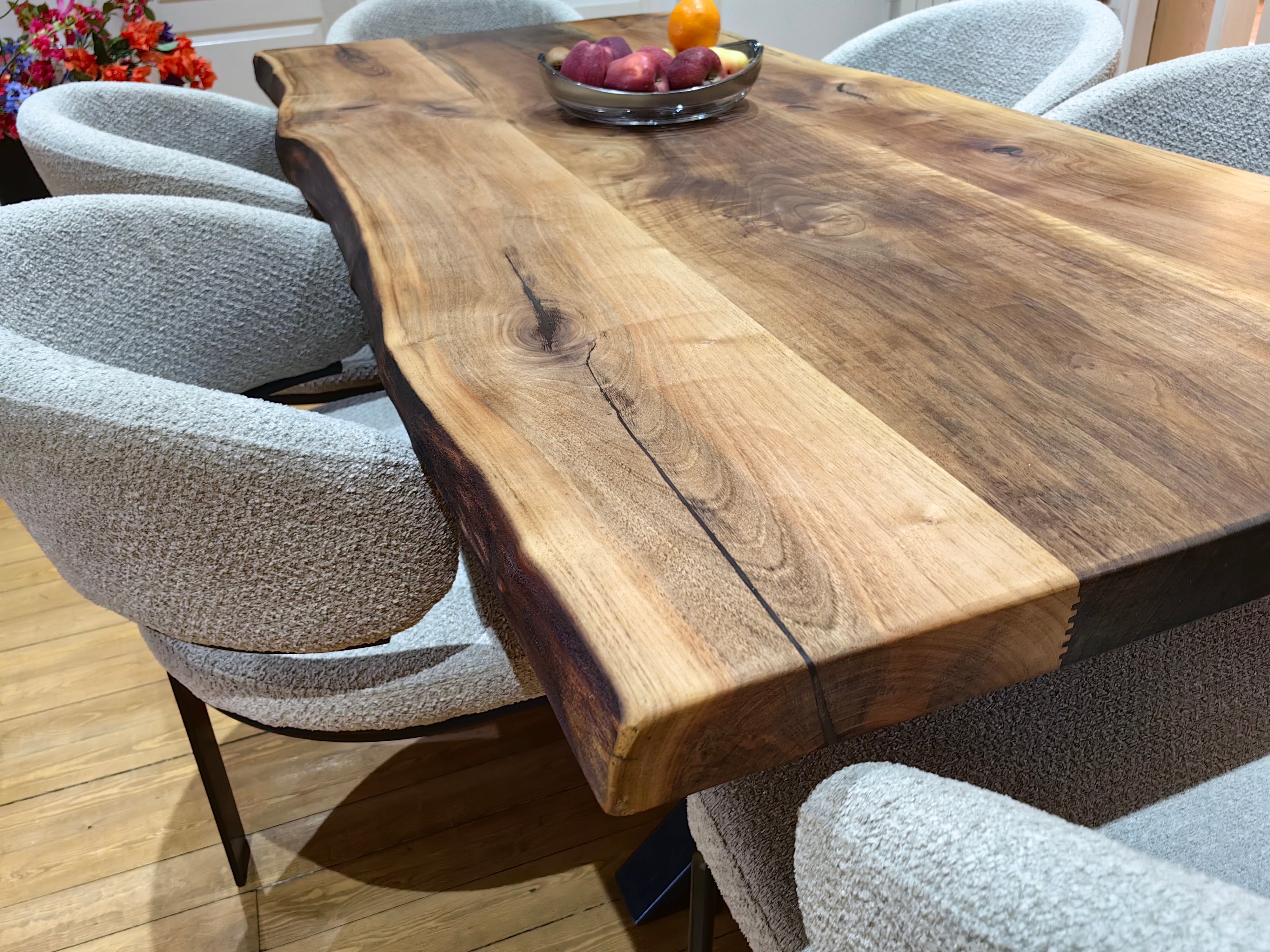 Mountain Walnut Live Edge Dining Table