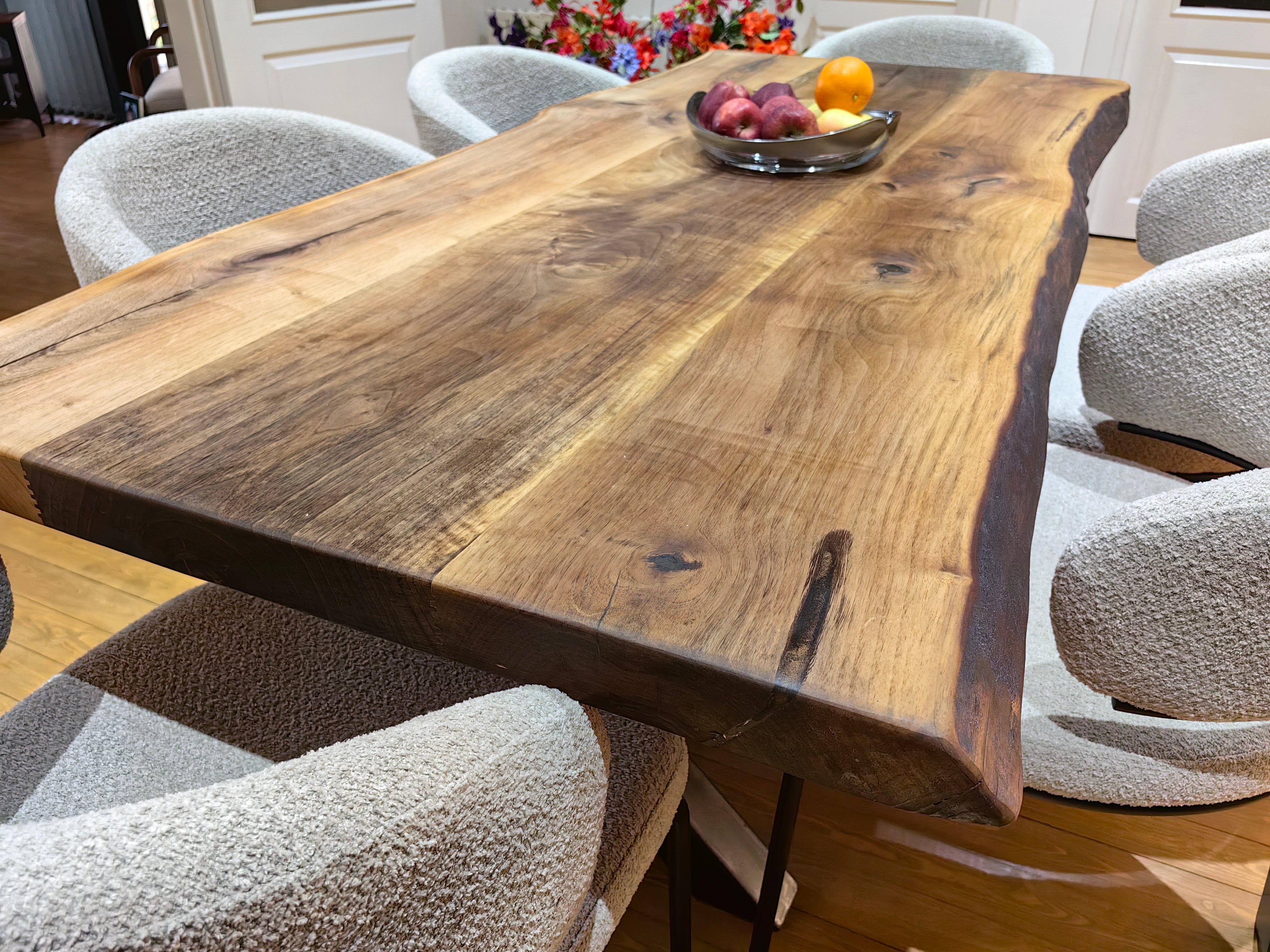 Mountain Walnut Live Edge Dining Table