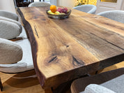 Mountain Walnut Live Edge Dining Table