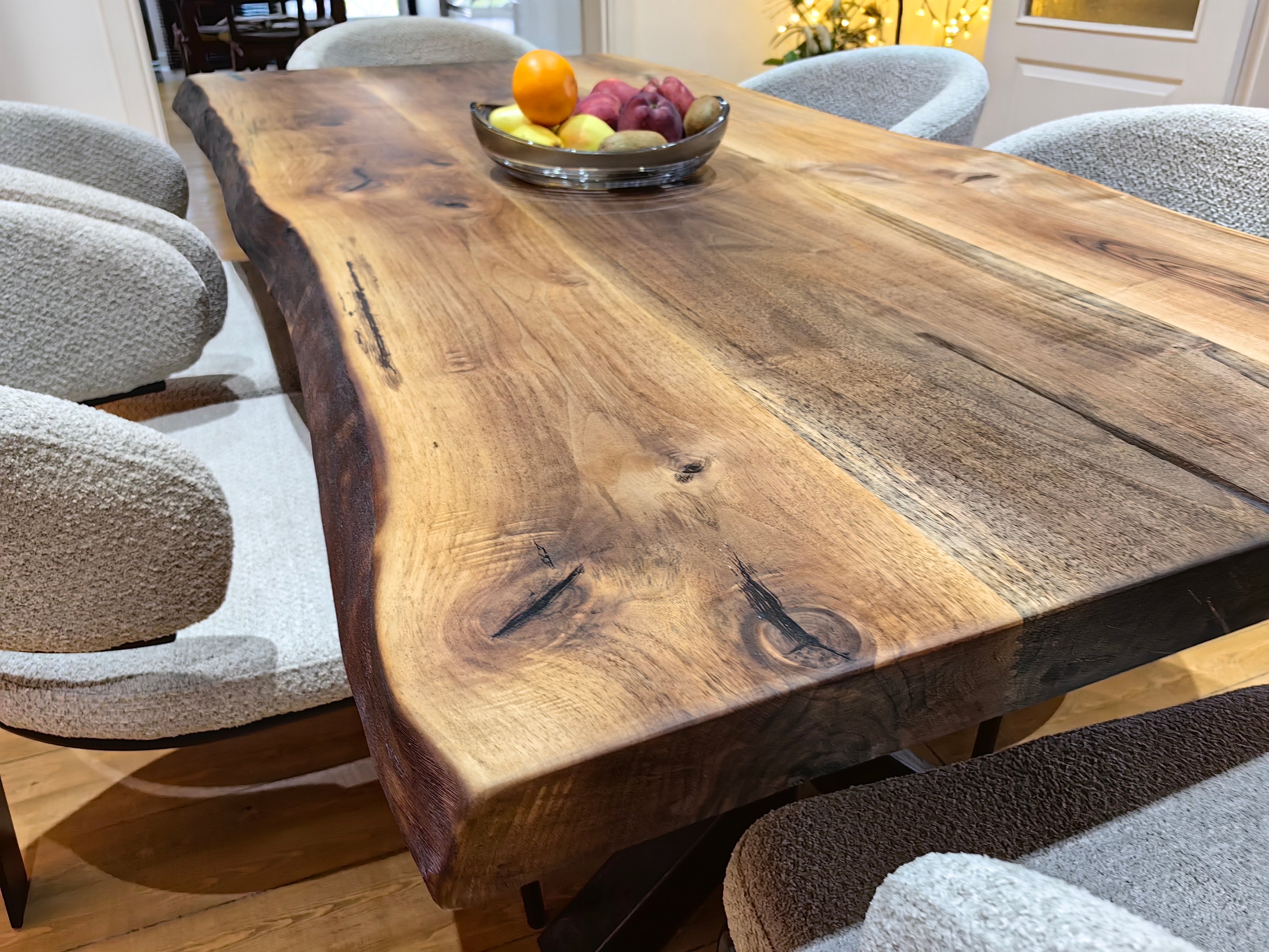 Mountain Walnut Live Edge Dining Table