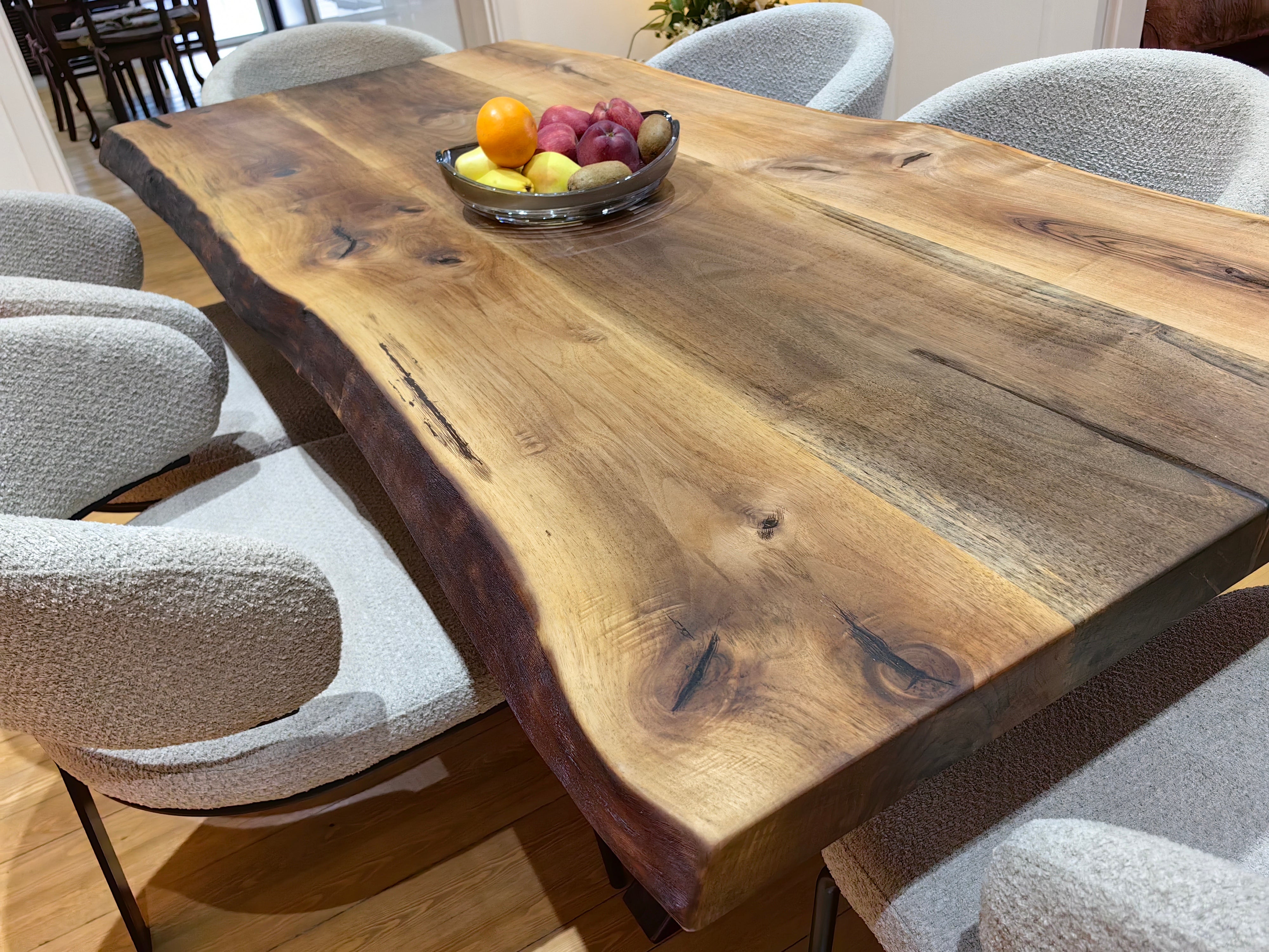 Mountain Walnut Live Edge Dining Table