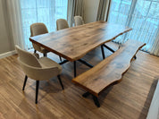 Desert Walnut Live Edge Dining Table