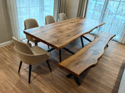 Desert Walnut Live Edge Dining Table