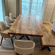 Desert Walnut Live Edge Dining Table