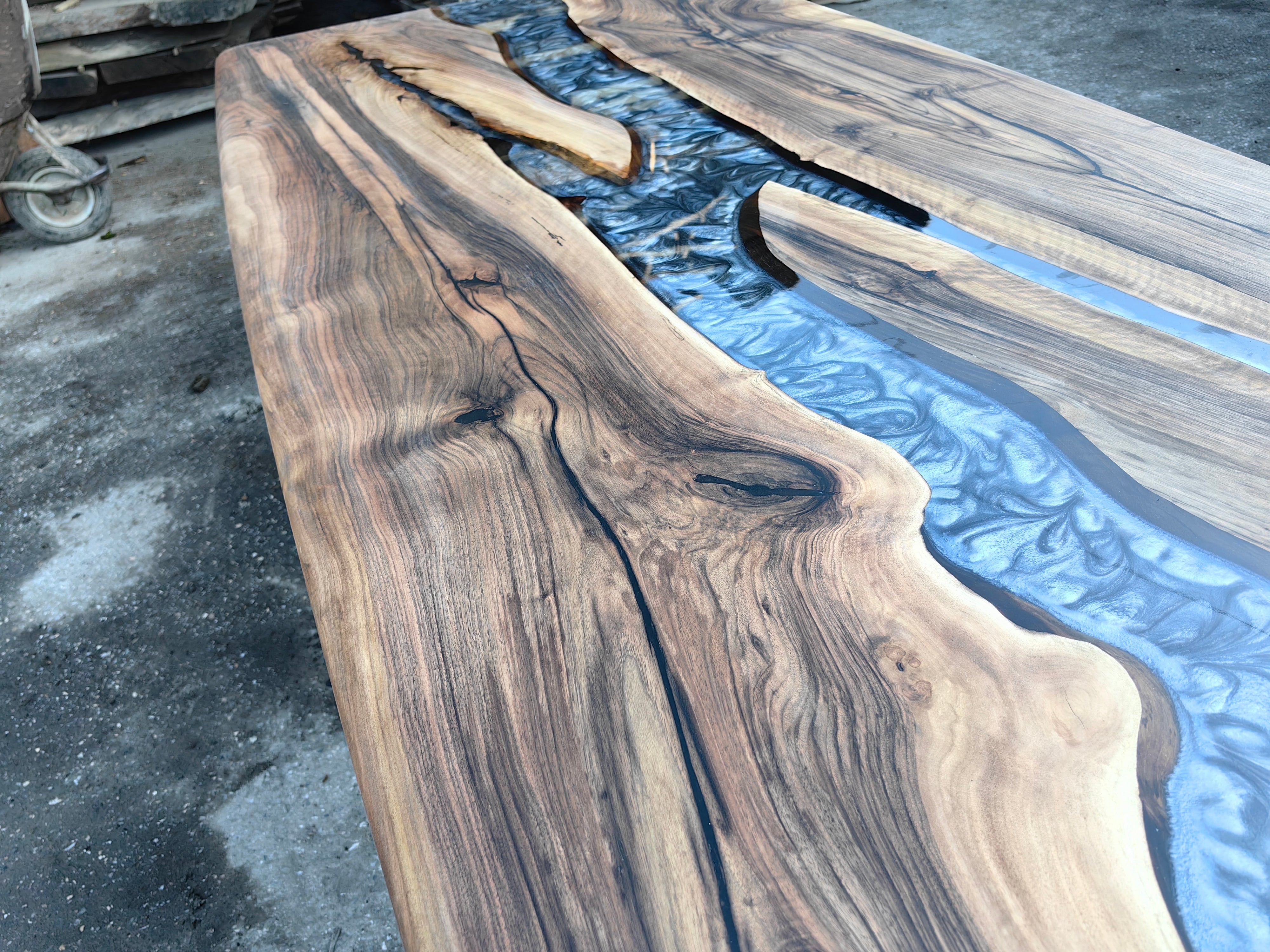 Harbor Epoxy River Table & Resin Dining Table