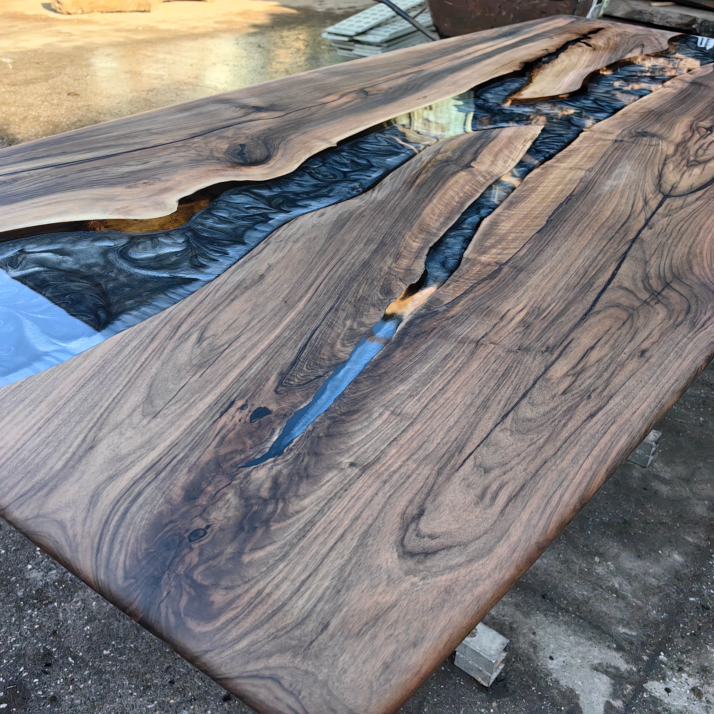 Harbor Epoxy River Table & Resin Dining Table