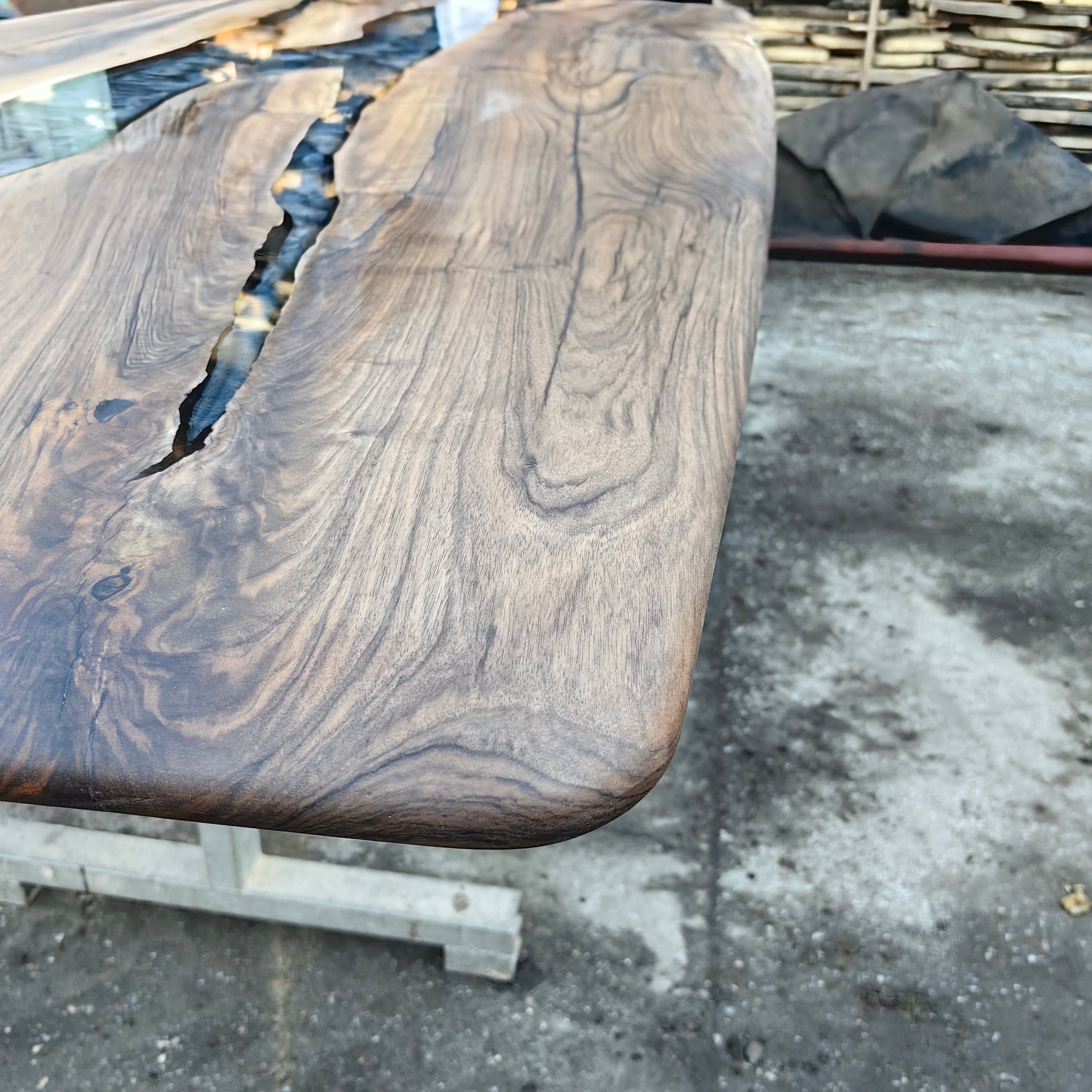 Harbor Epoxy River Table & Resin Dining Table