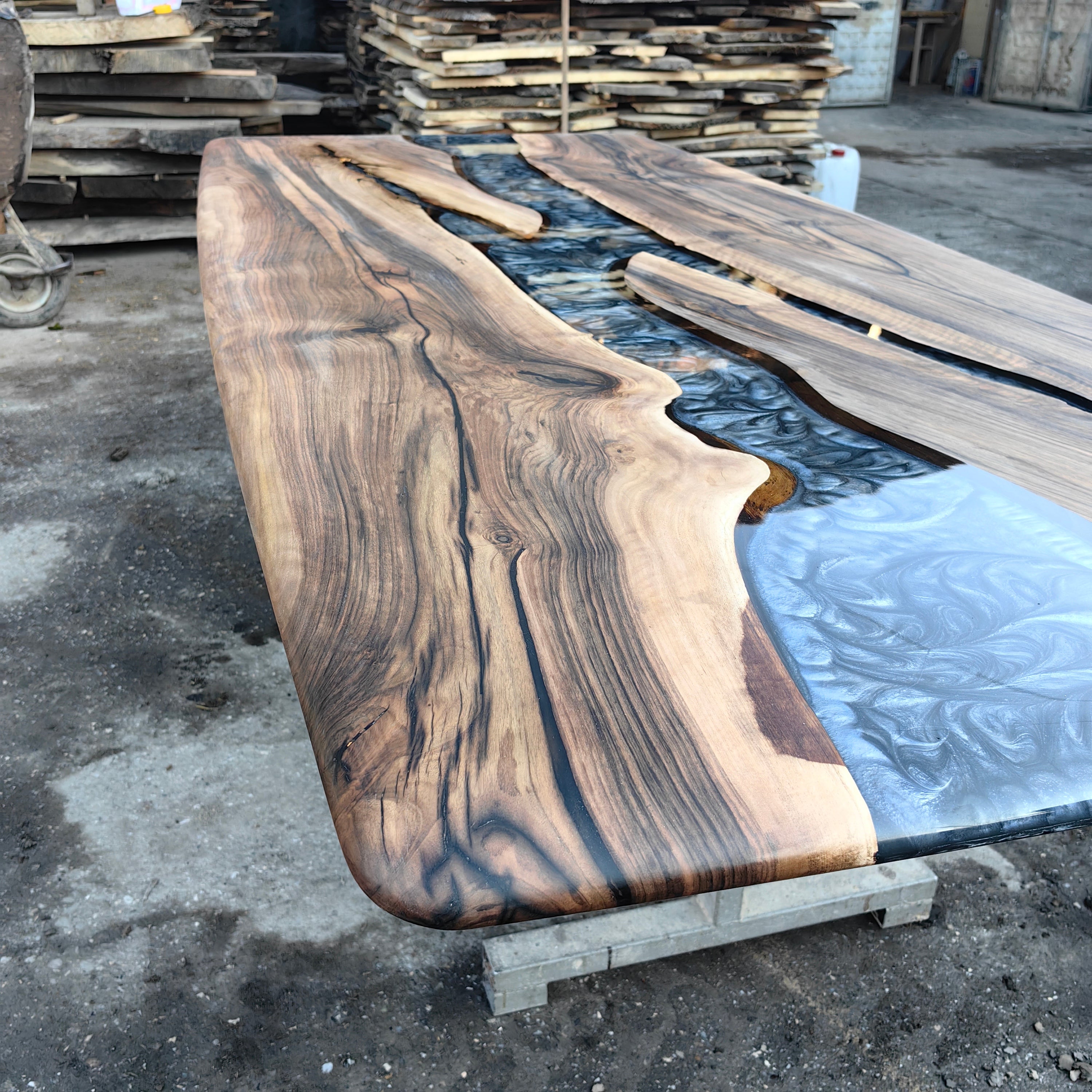 Harbor Epoxy River Table & Resin Dining Table